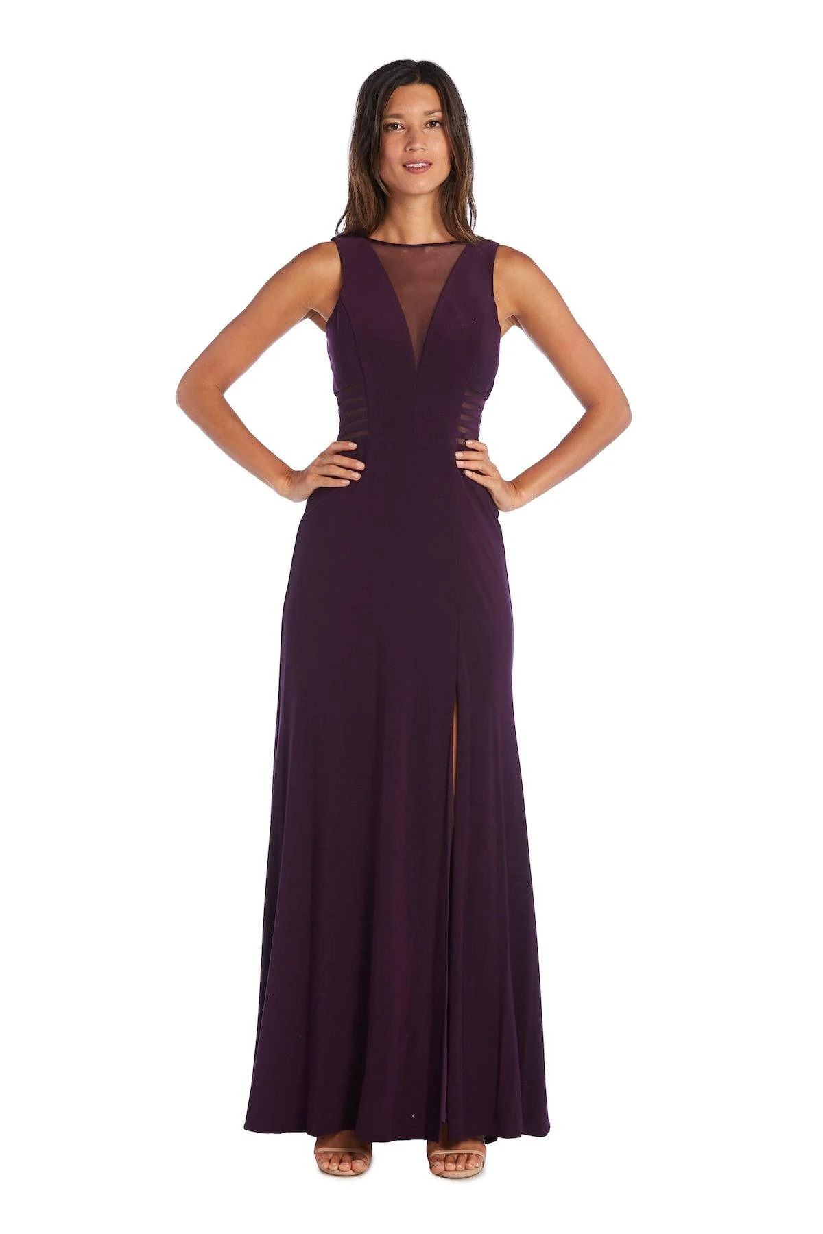 Morgan & Co 12173 Long Glitter Lace Formal Dress