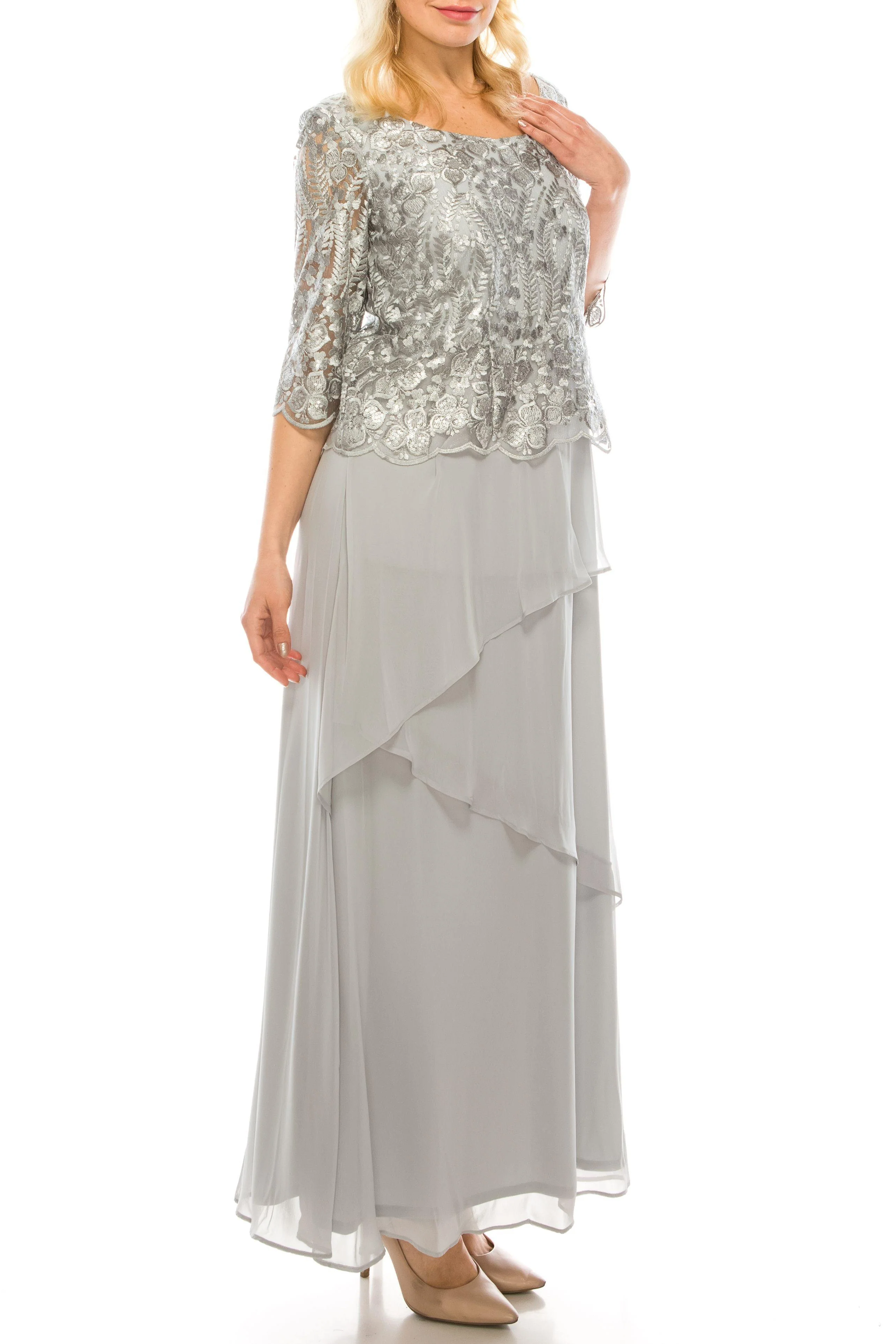 Le Bos Mother of the Bride Long Chiffon Dress 26963
