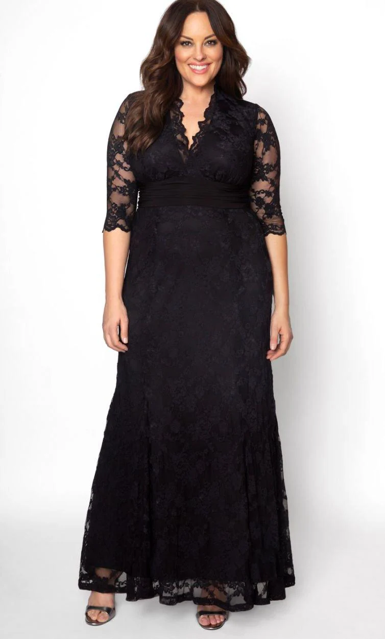 Kiyonna Screen Siren Lace Long Dress