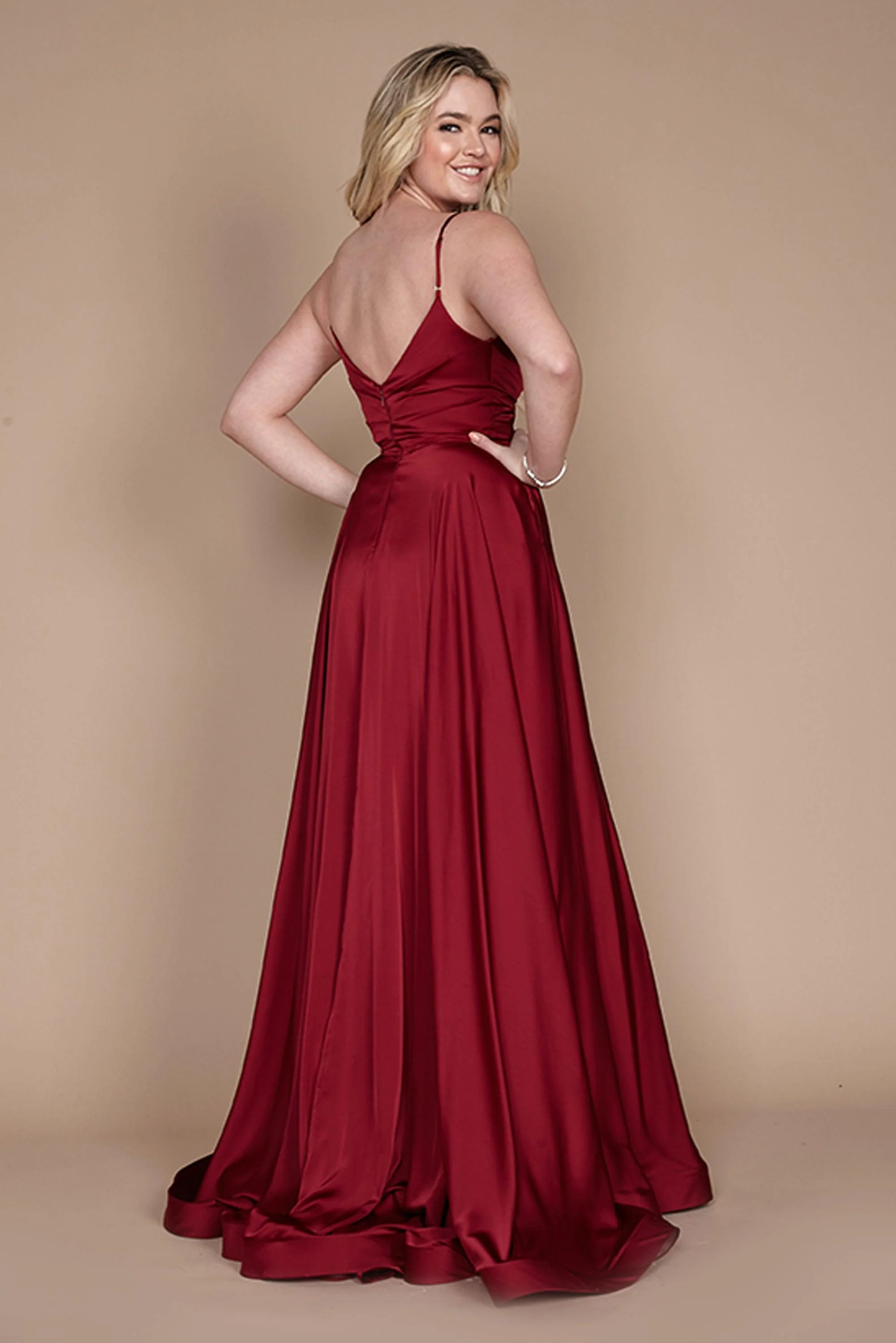 Dylan & Davids Long Spaghetti Strap Prom Formal Gown