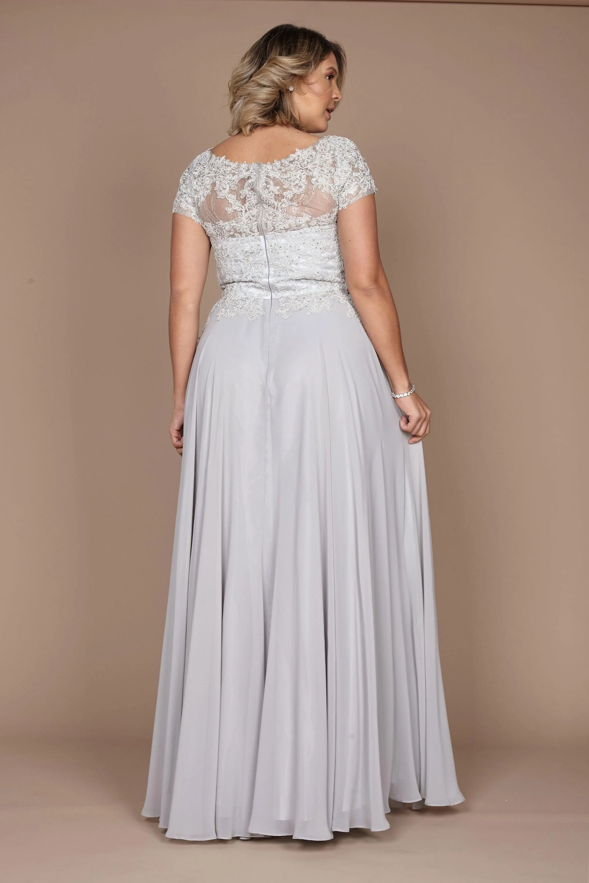 Dylan & Davids Short Sleeve Formal Evening Dress