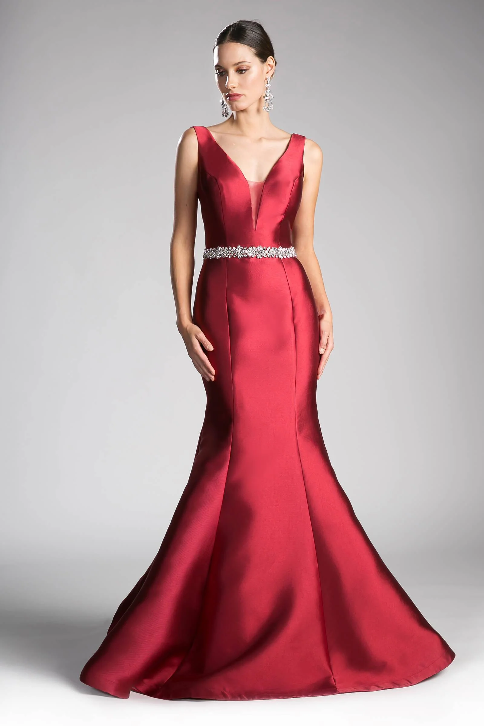 Cinderella Divine CR807 Prom Long Sleeveless Mermaid Evening Gown