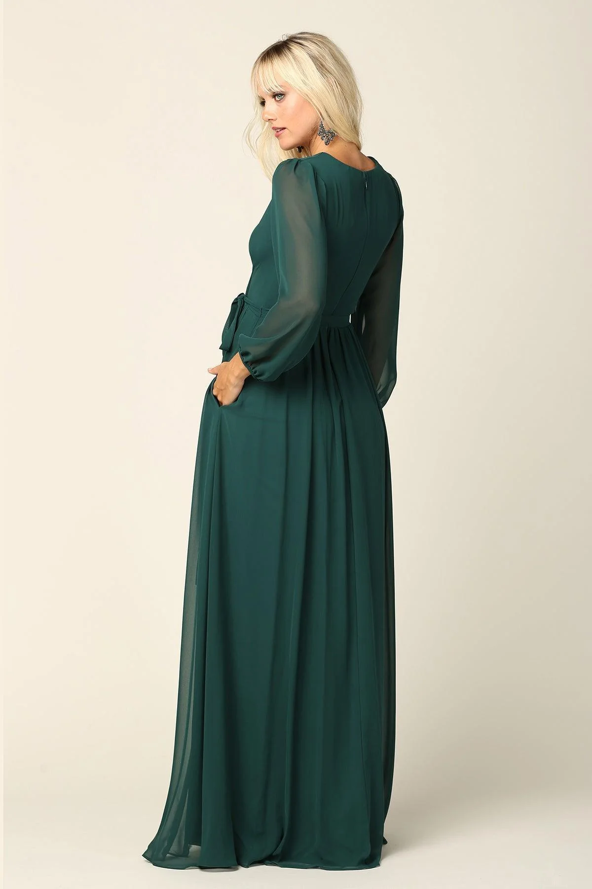 Long Sleeve Mother of the Bride Chiffon Dress Sale