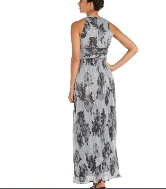 R&M Richards 9083 Long Formal Floral Halter Dress Sale