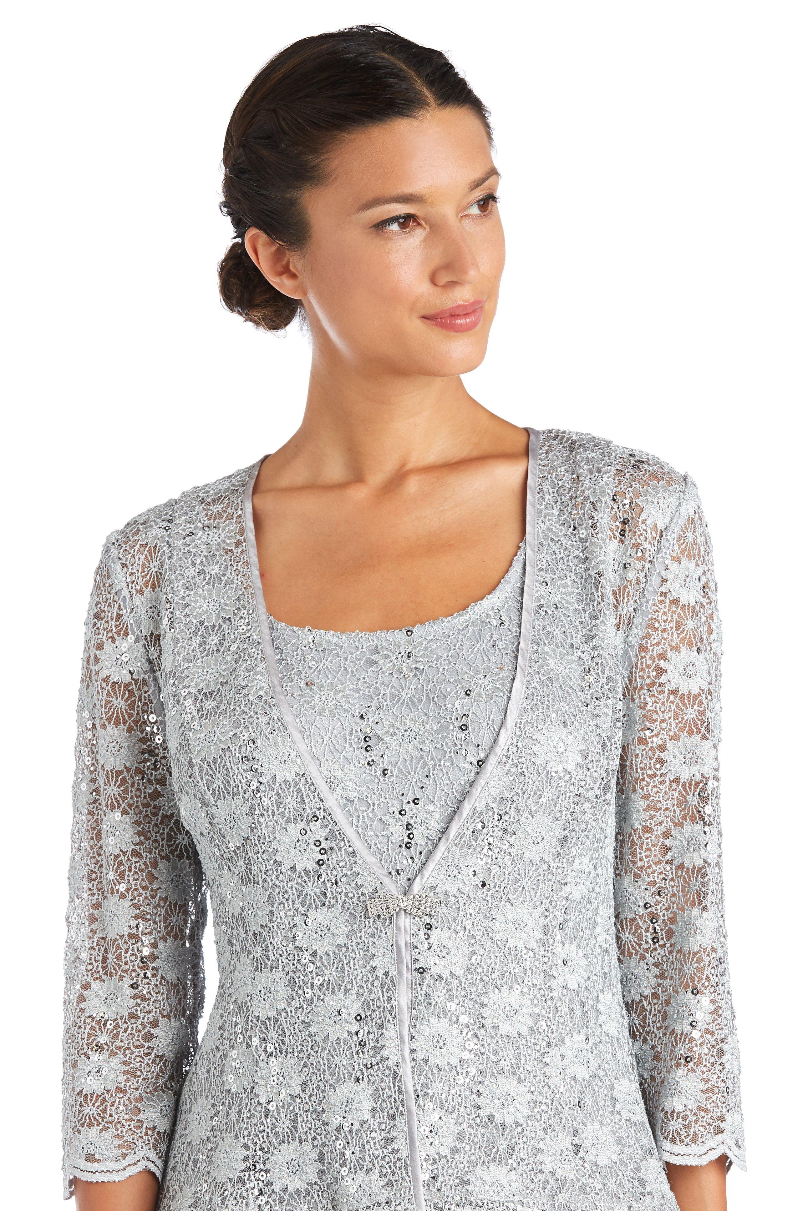 R&M Richards 7295 Long Mother Of The Bride Jacket Dress