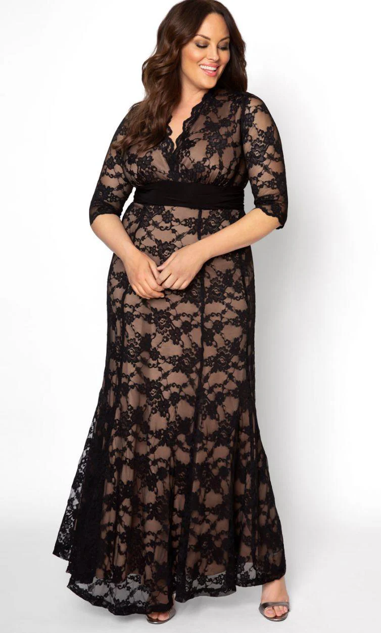 Kiyonna Screen Siren Lace Long Dress
