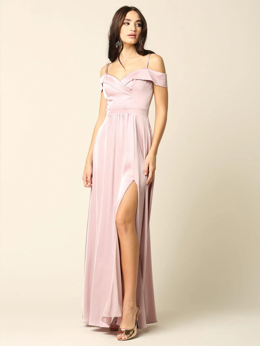 Long Formal Off Shoulder Bridesmaid Dress