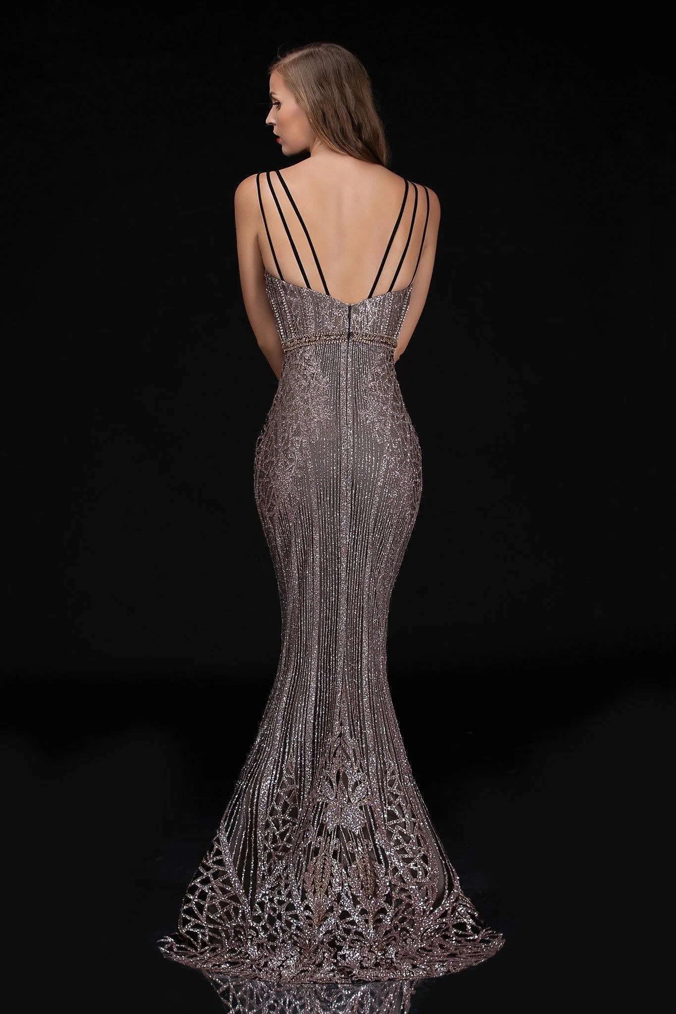 Nina Canacci Prom Long Beaded Trumpet Dress Sale 8190