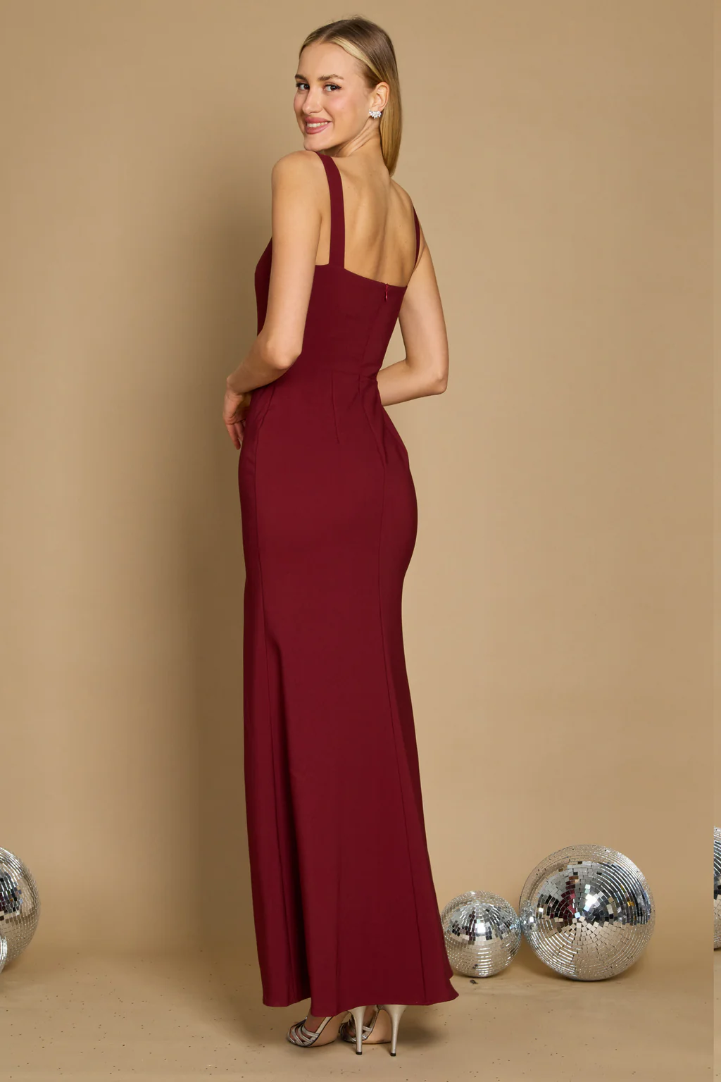 Dylan & Davids Long Formal Square Neckline Evening Dress