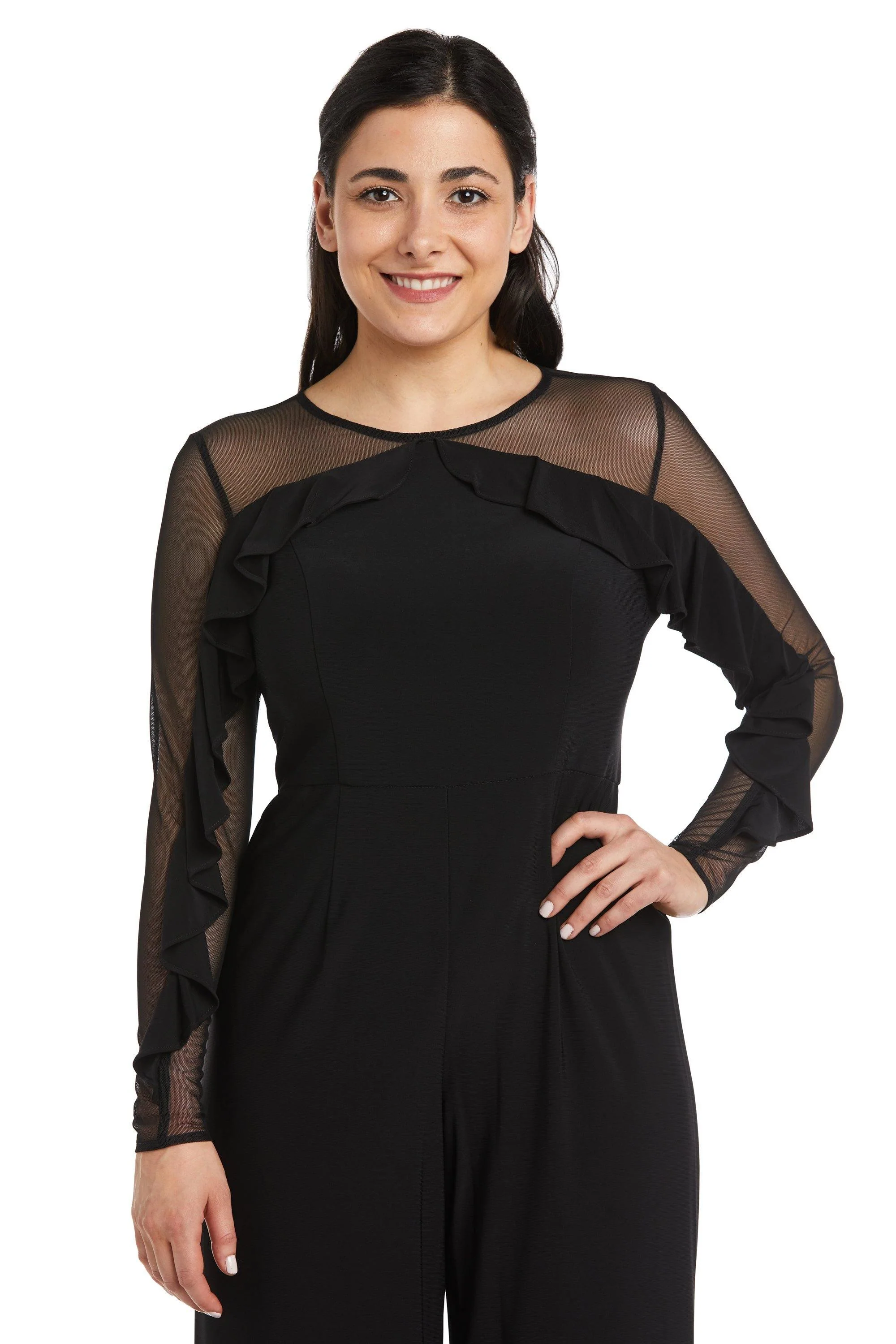 R&M Richards 2308P Long Sleeve Petite Jumpsuit Sale