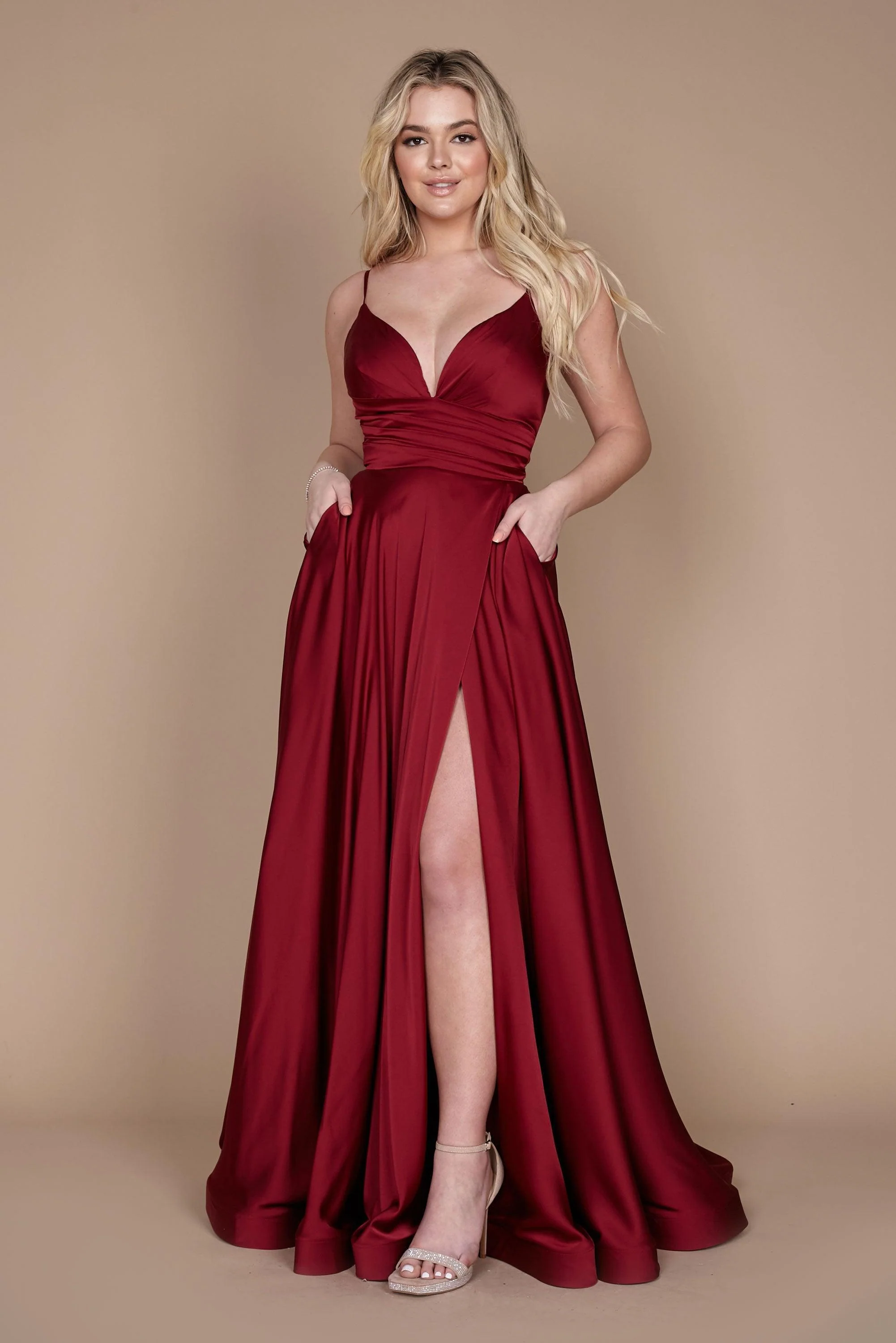 Dylan & Davids Long Spaghetti Strap Prom Formal Gown