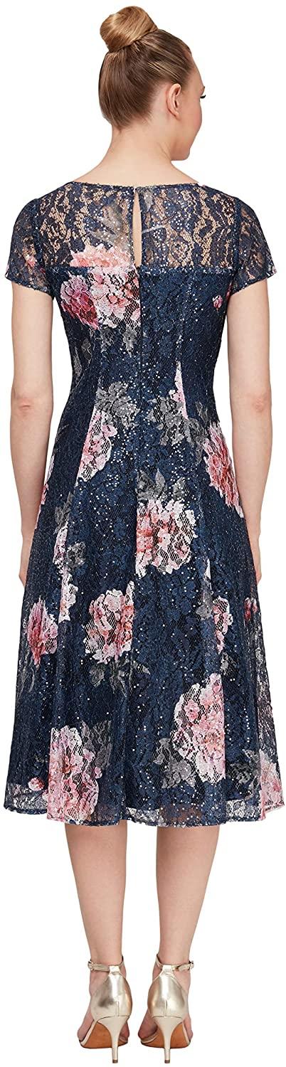 SL Fashions 9119375 Floral Midi Formal Dress Sale