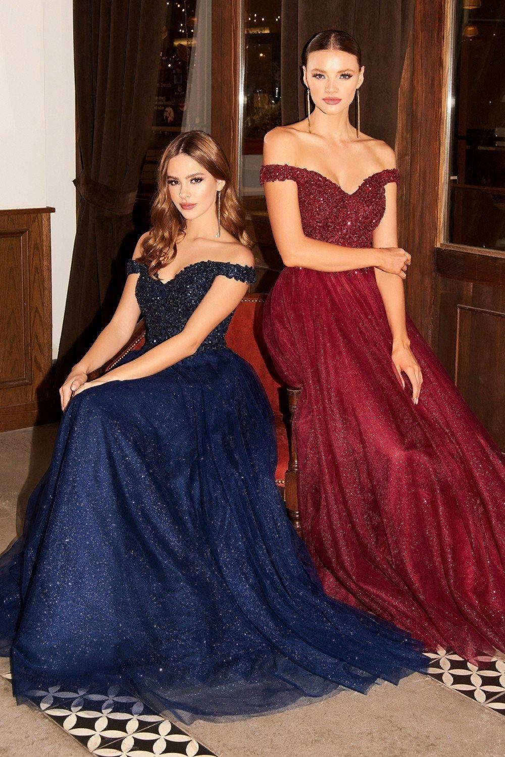 Cinderella Divine CD0177 Off Shoulder Long Prom Dress Sale