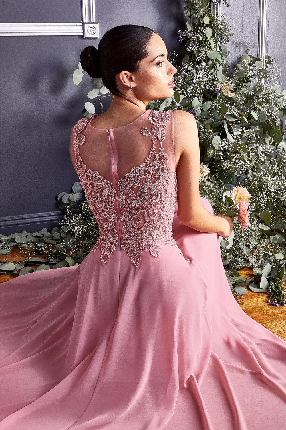 Cinderella Divine CD2635 Long Jewel Embellished Formal Prom Gown