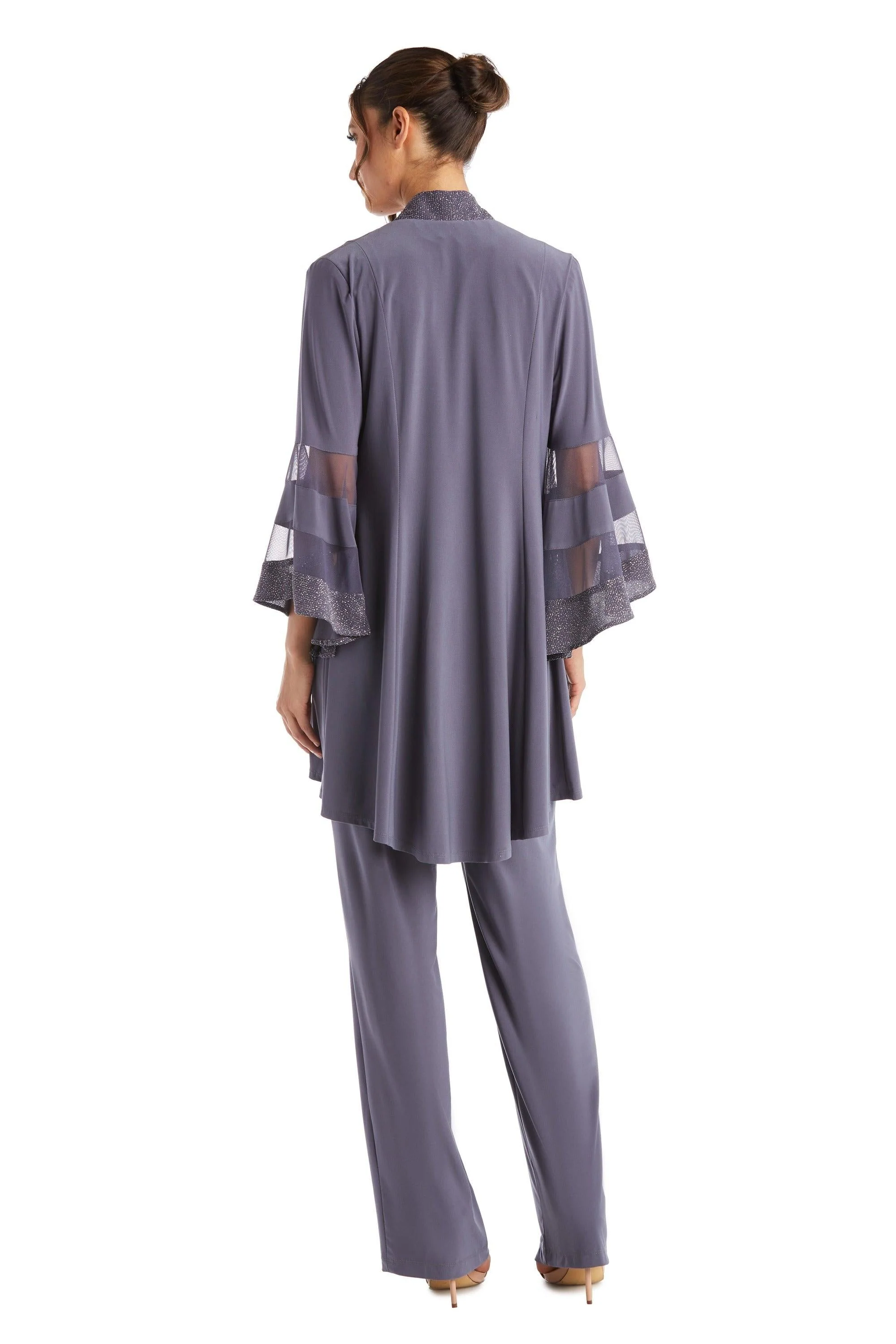 R&M Richards 7241P Formal Petite Duster Pant Suit