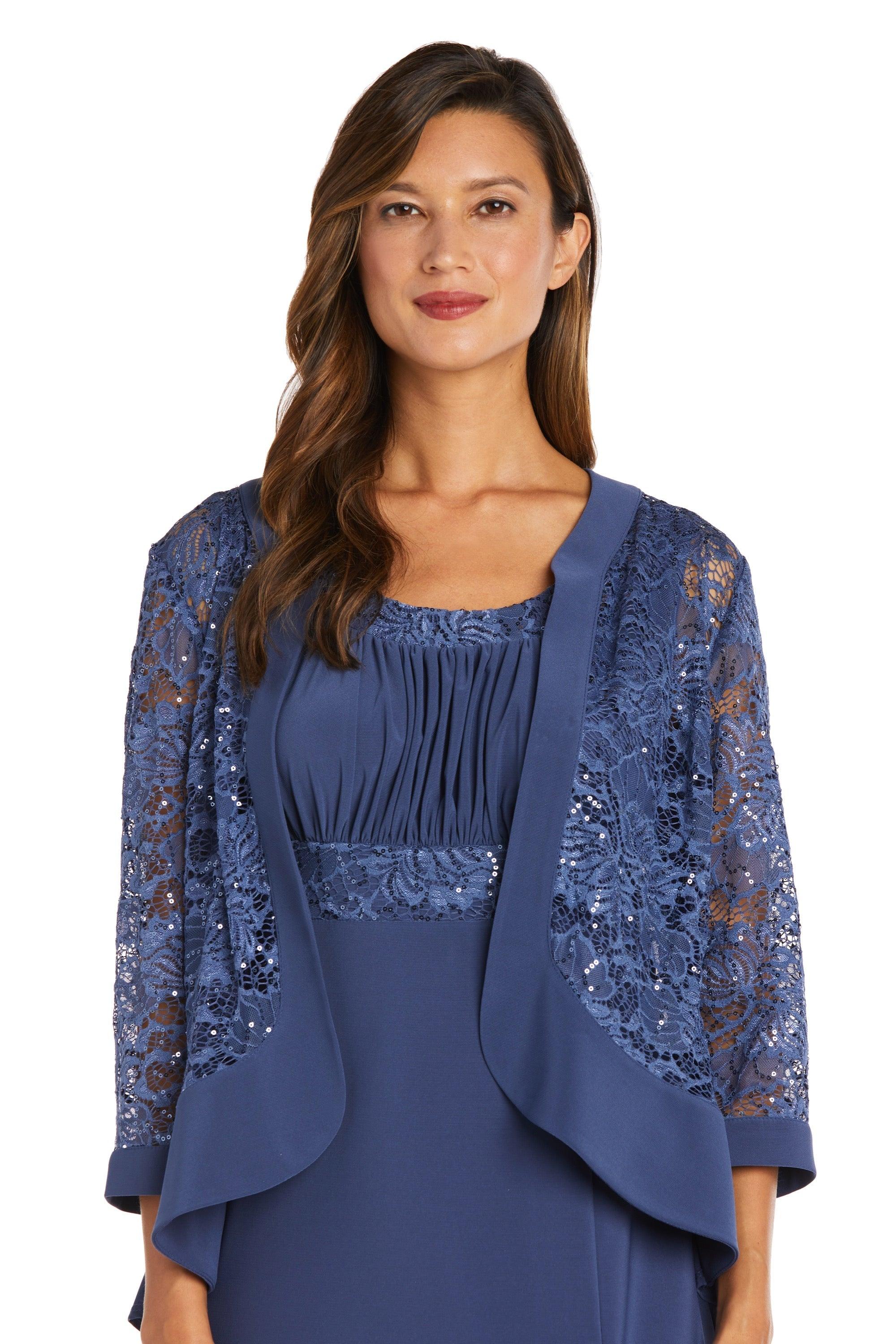 R&M Richards 3785P Long Formal Petite Jacket Dress