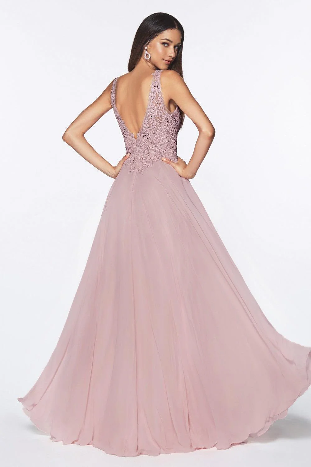 Cinderella Divine UJ0123 Sleeveless Long Prom Dress Evening Gown