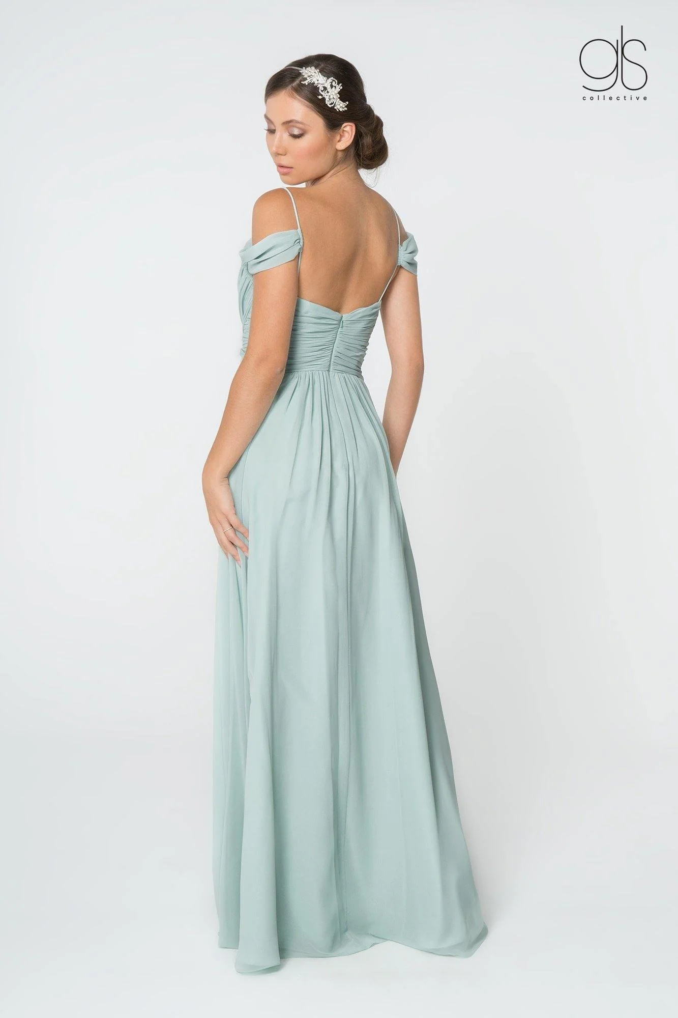 Off Shoulder Long Chiffon Formal Dress Sale