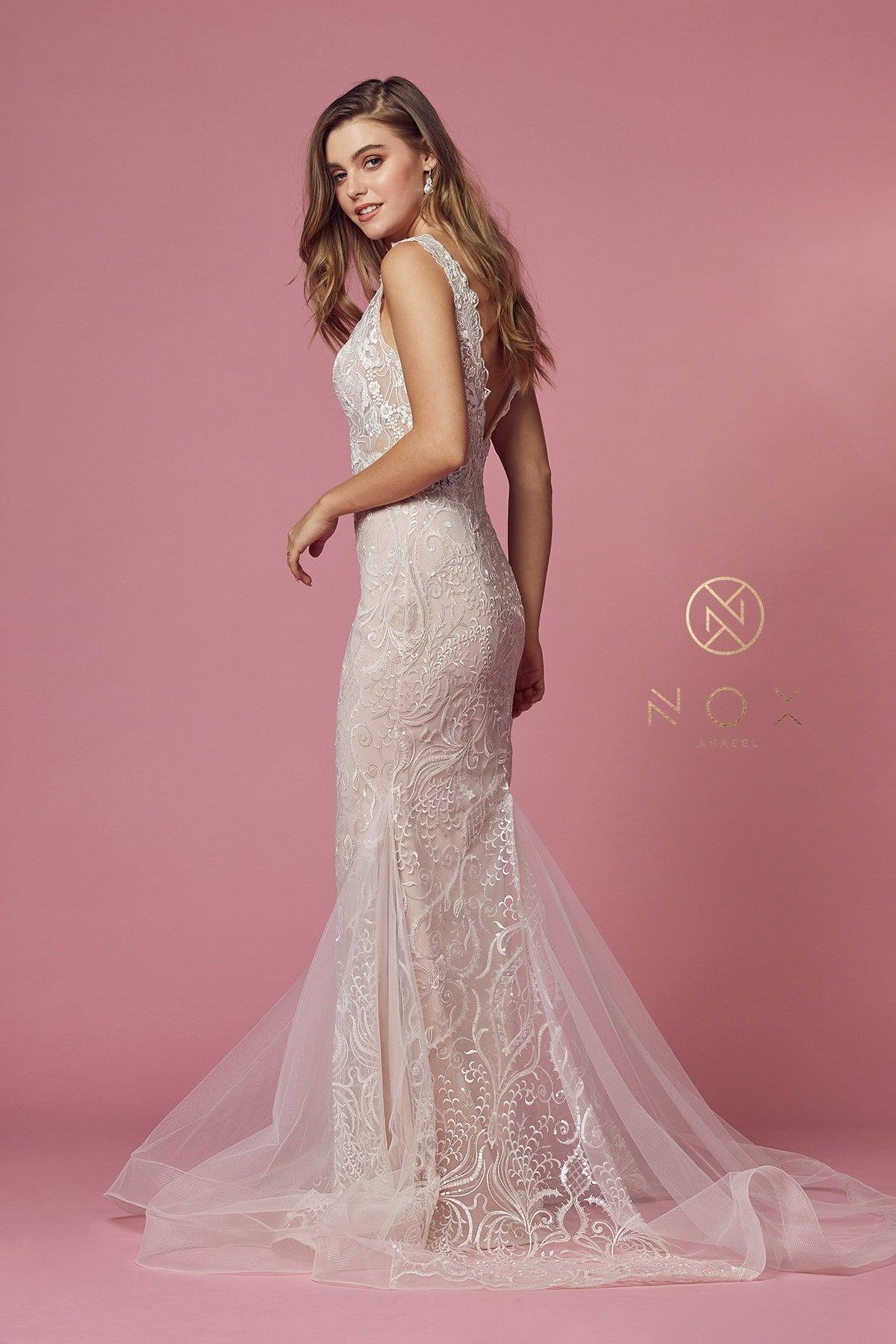 Sleeveless Formal Long Wedding Gown Sale