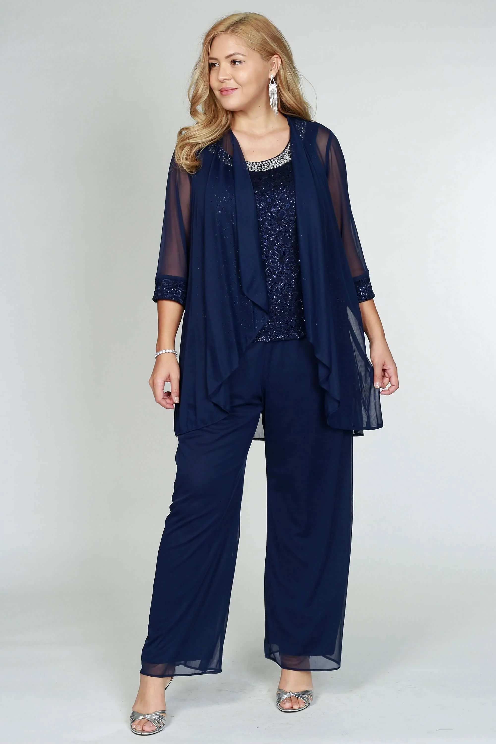 R&M Richards 5008P Petite Lace Pant Suit Sale
