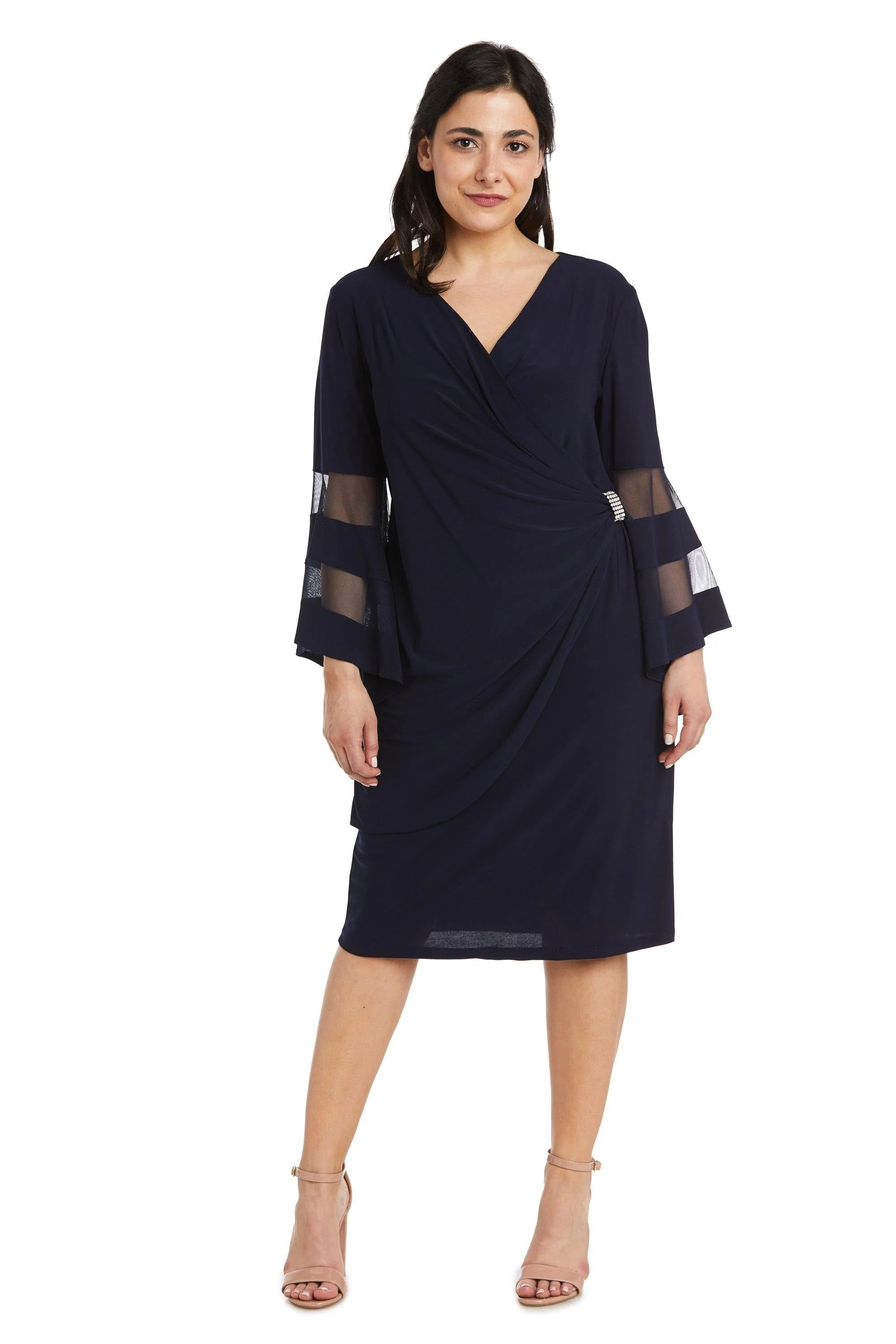 R&M Richards 3561P Short Bell Sleeve Petite Dress