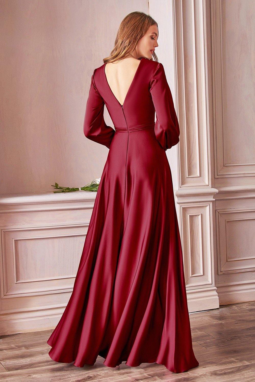 Cinderella Divine CD7475 Formal Long Sleeve Dress Evening Gown