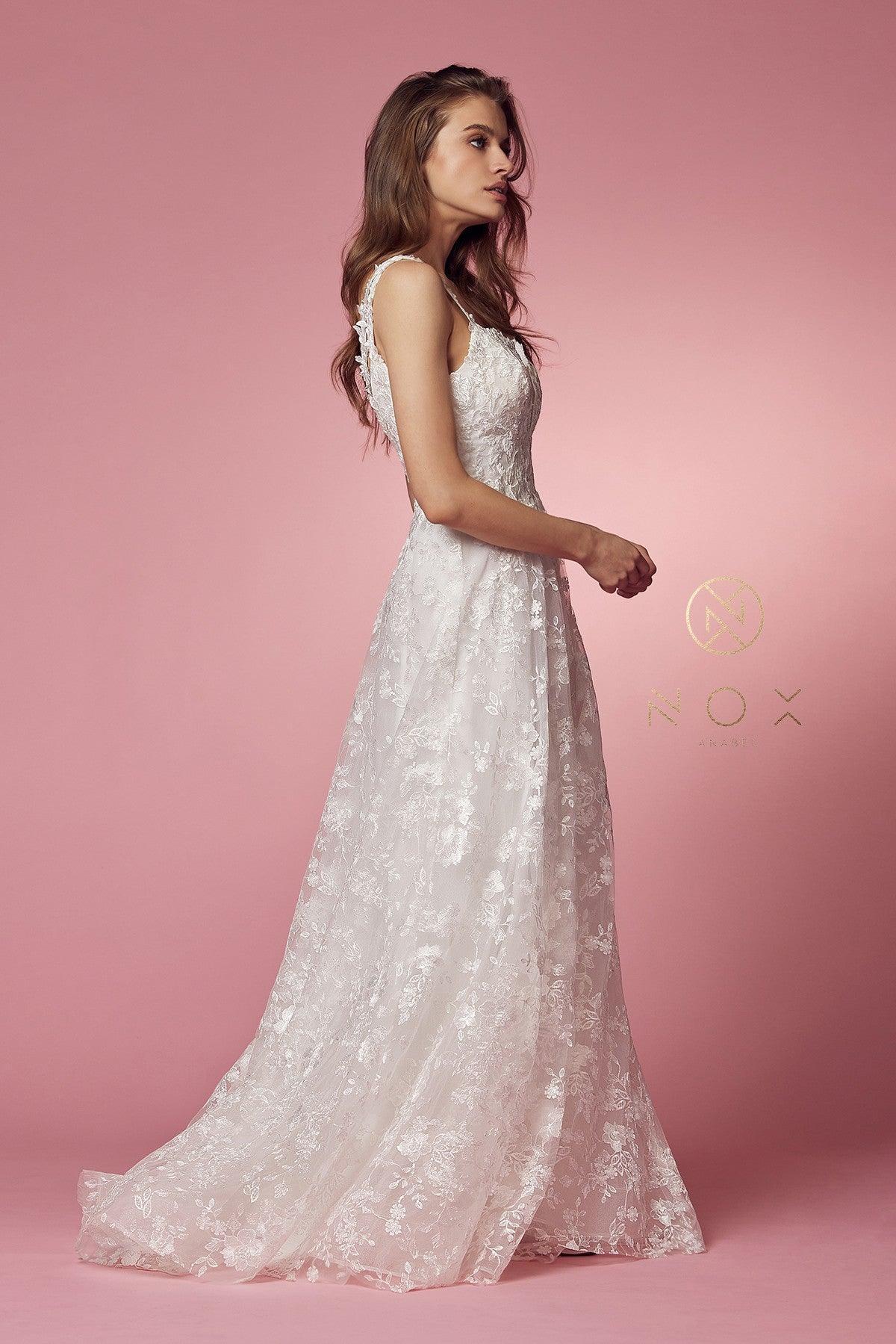 Sleeveless A-Line Long Wedding Gown Sale