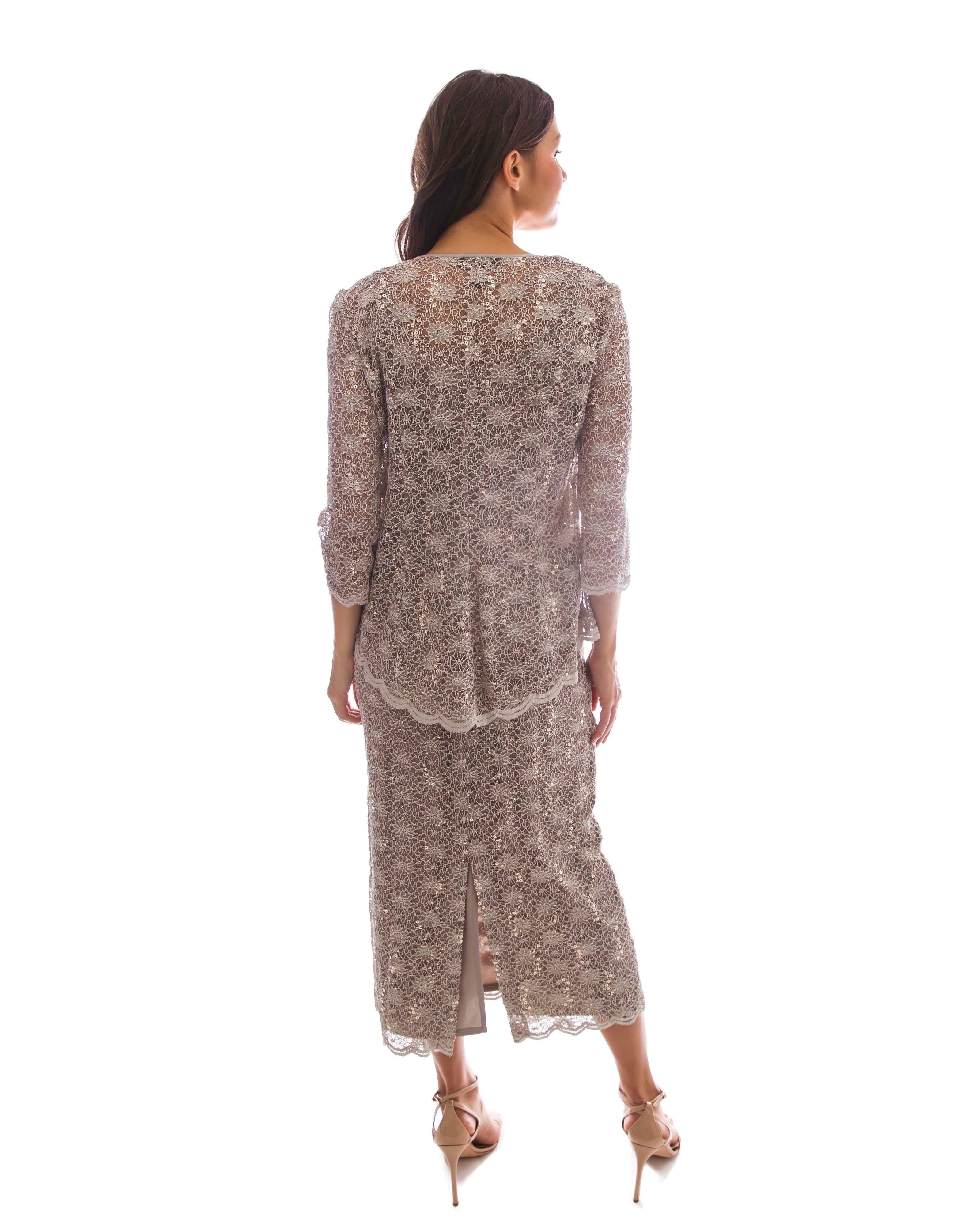 R&M Richards 7295 Long Mother Of The Bride Jacket Dress