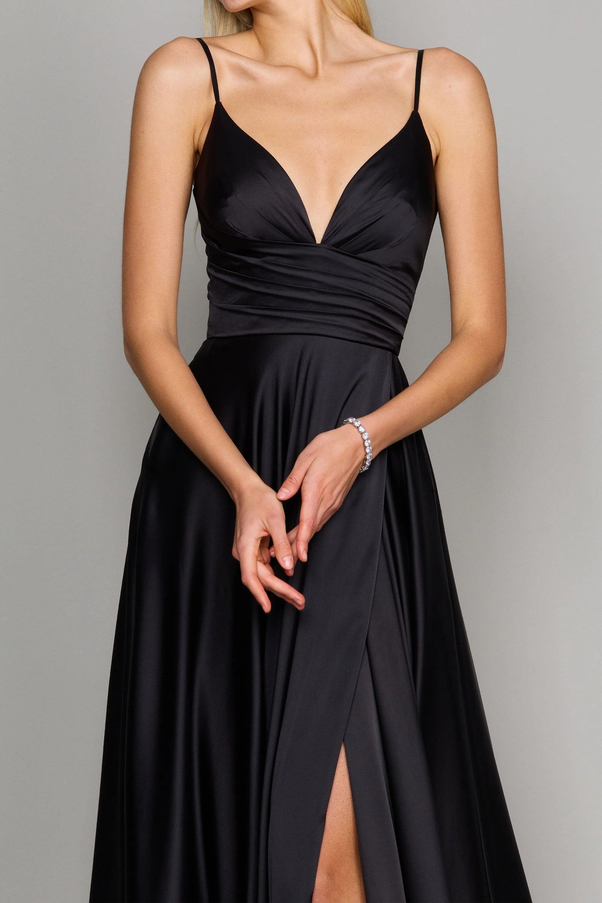 Dylan & Davids Long Spaghetti Strap Prom Formal Gown