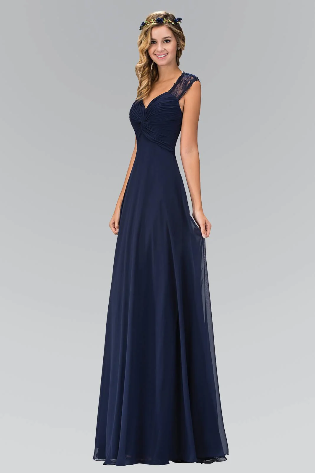 Empire Waist Long Prom Dress Formal