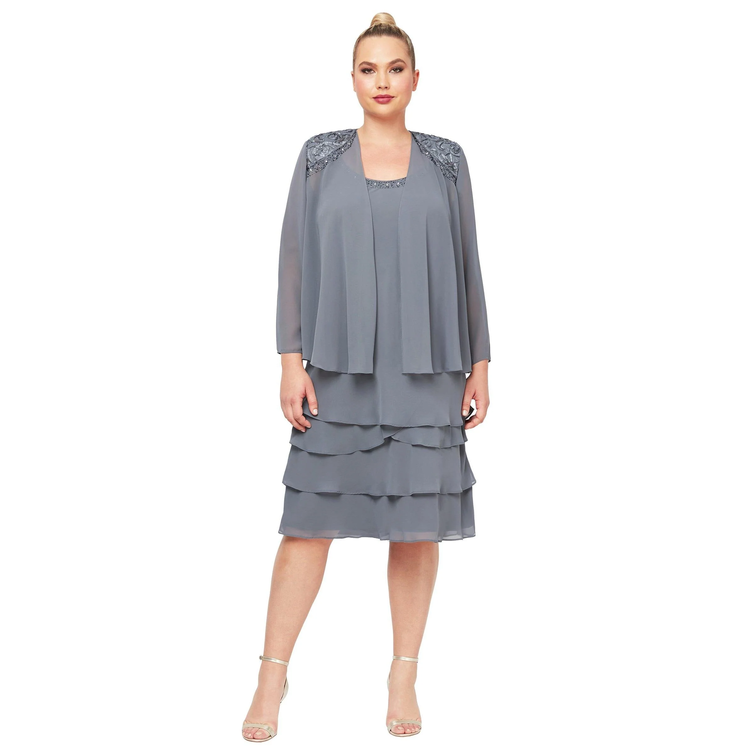 SL Fashions 622372 Short Mother of the Bride Dress