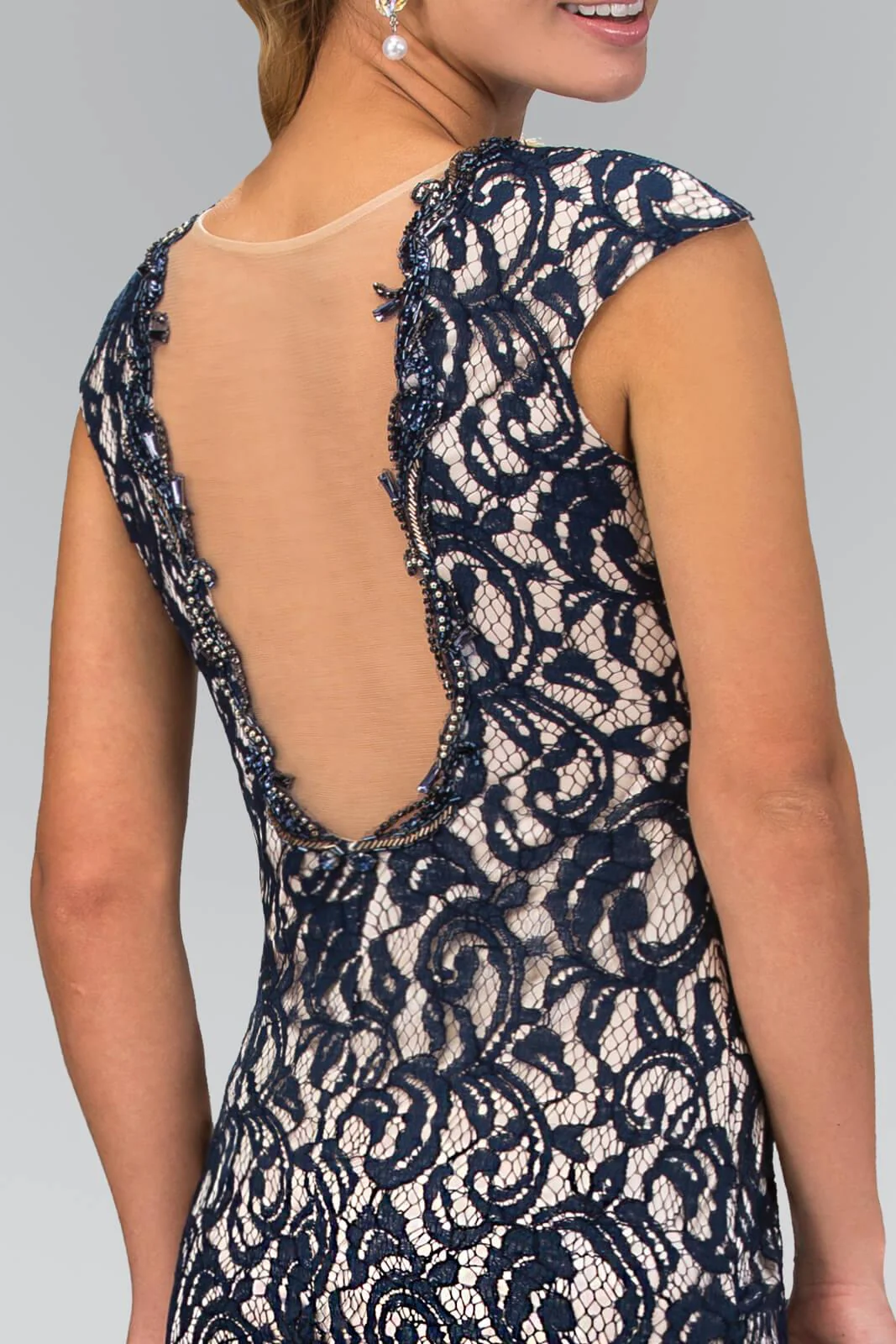 Lace Long Open Back Prom Dress Formal Sale