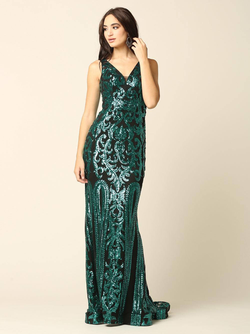 Long Formal Fitted Sleeveless Prom Dress Sale