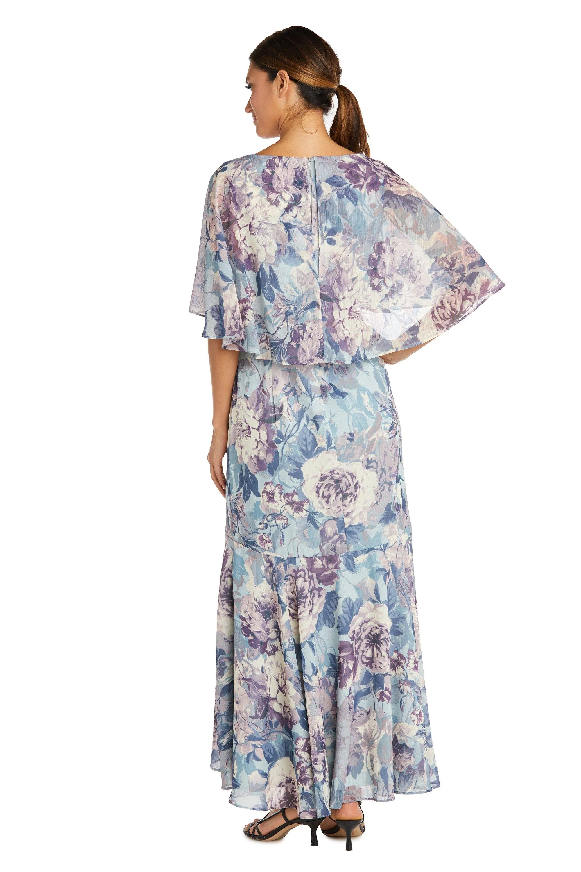 R&M Richards 7950 High Low Floral Chiffon Dress Sale