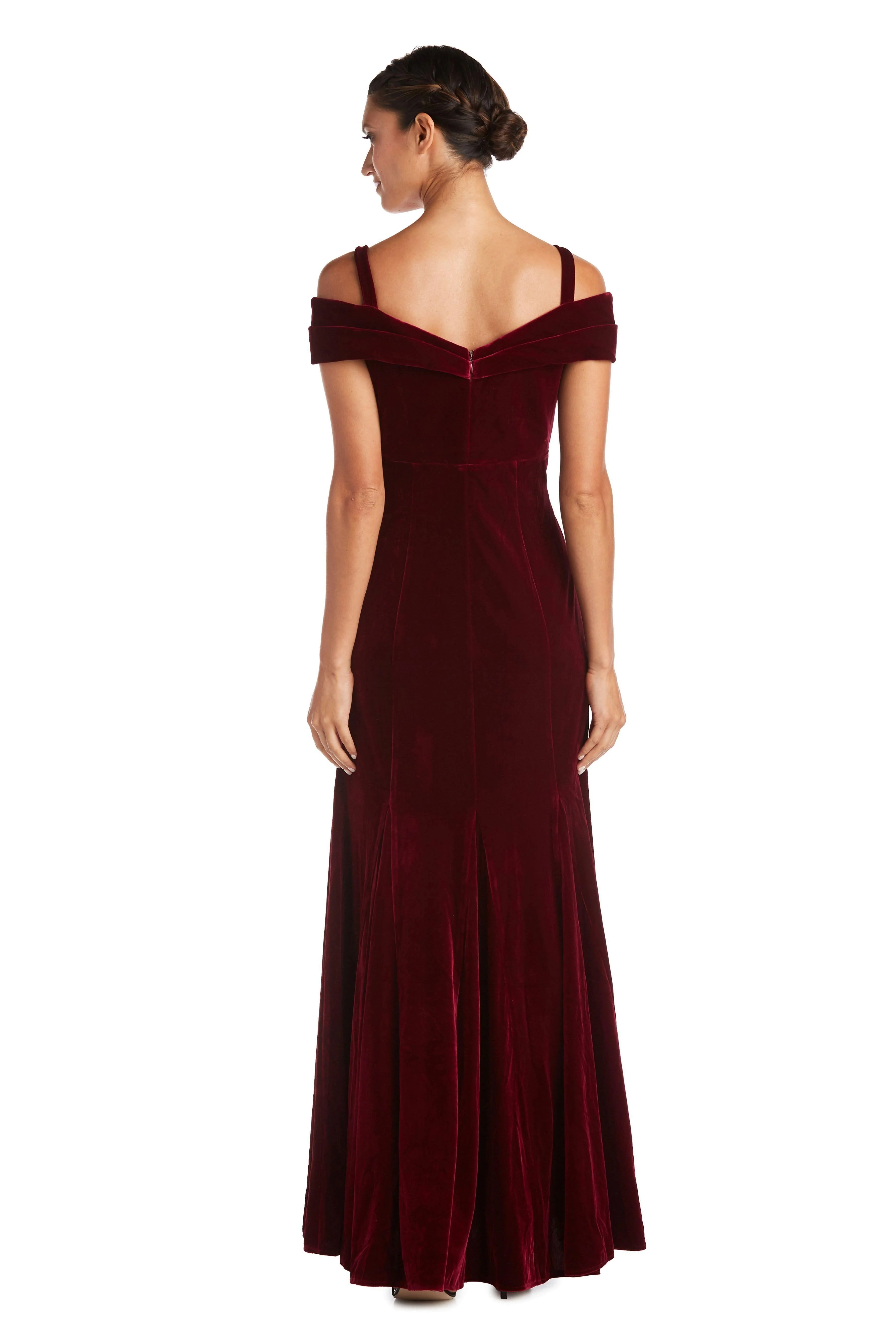 R&M Richards 2509P Long Formal Velvet Petite Dress Sale
