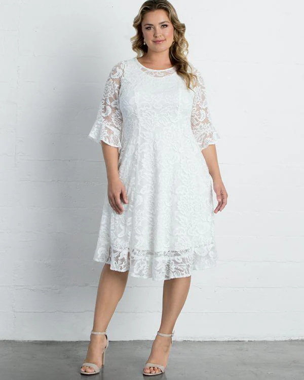 Kiyonna Short Lace Dress Formal Cocktail