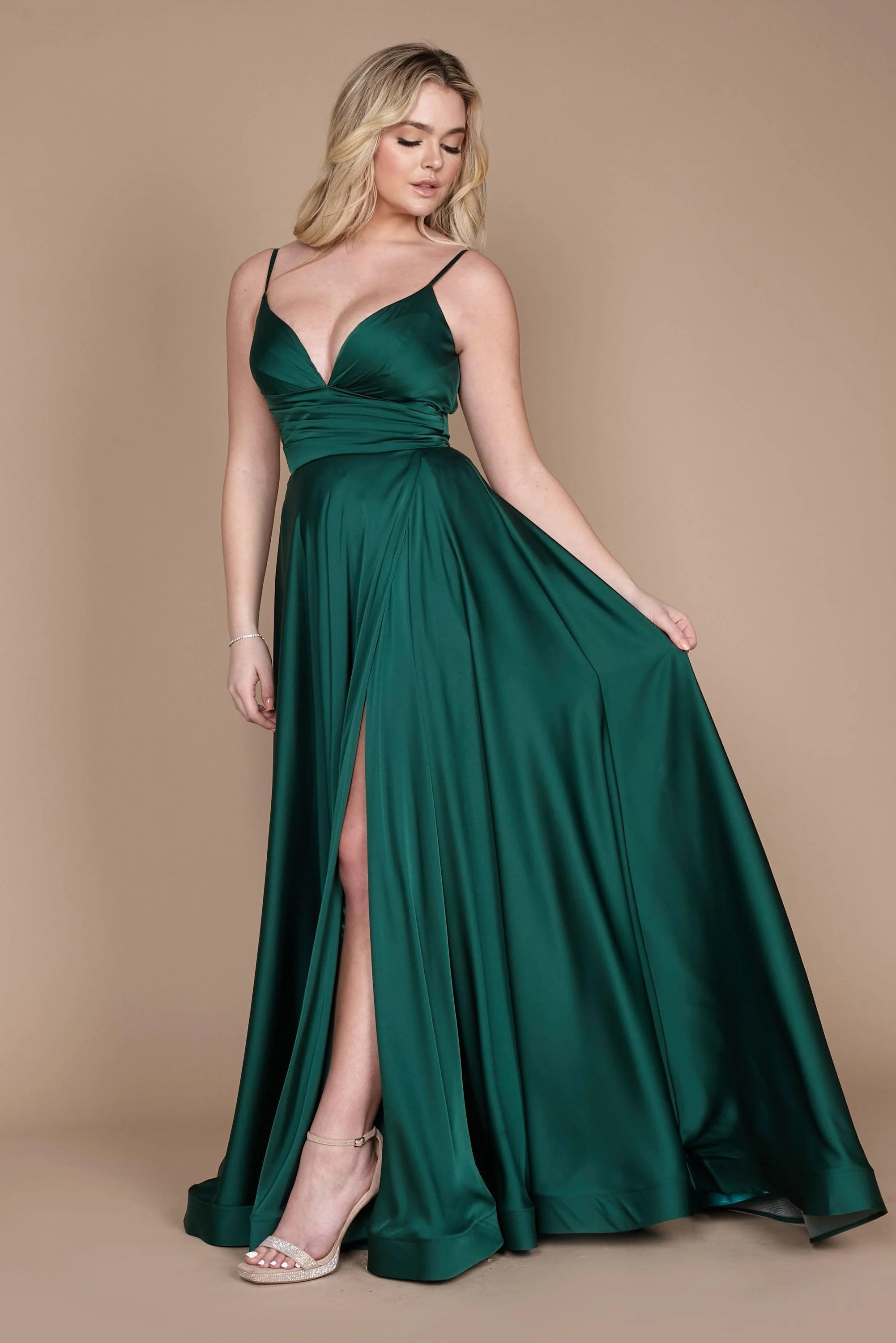 Dylan & Davids Long Spaghetti Strap Prom Formal Gown