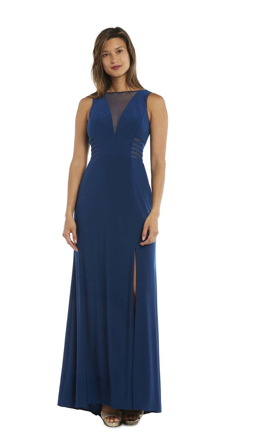 Morgan & Co 12173 Long Glitter Lace Formal Dress