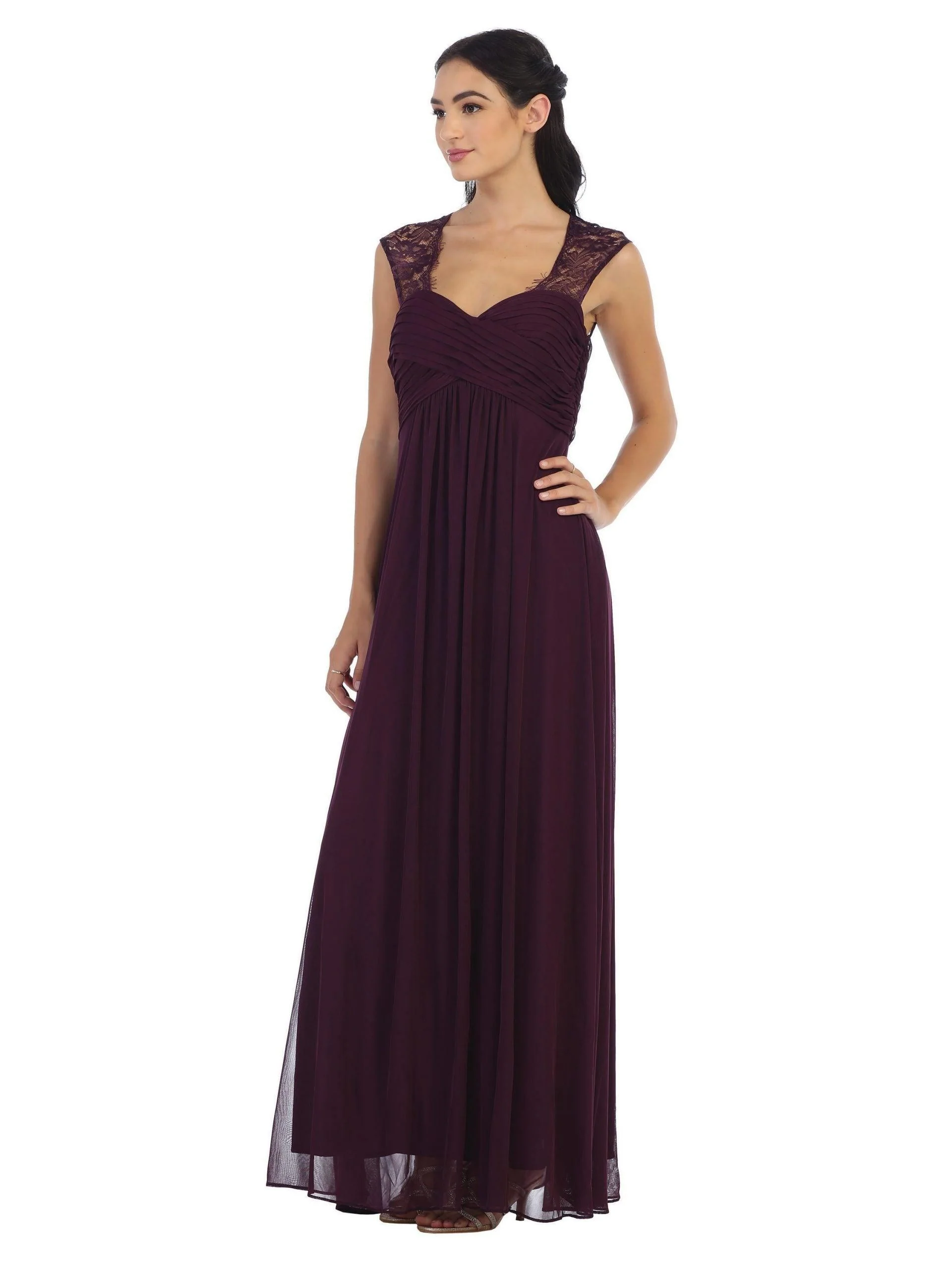Long Formal Sleeveless Chiffon Bridesmaids Dress