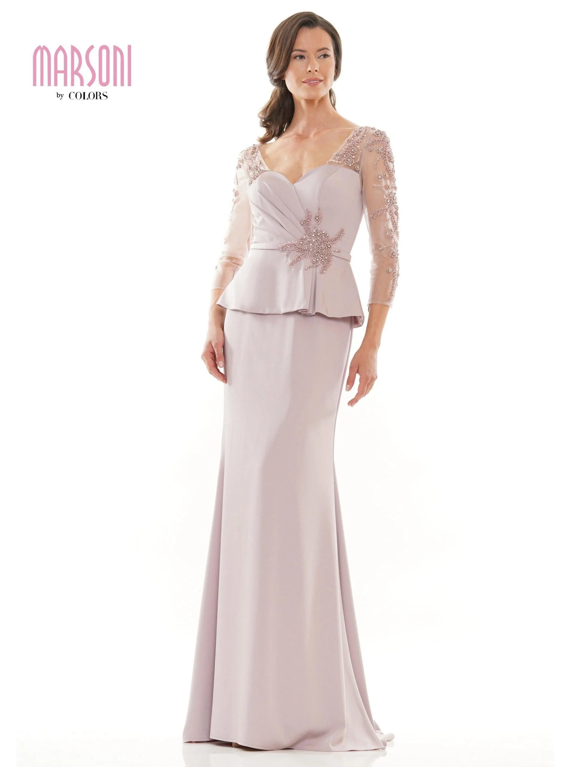 Marsoni Mother of the Bride Long Peplum Dress Sale