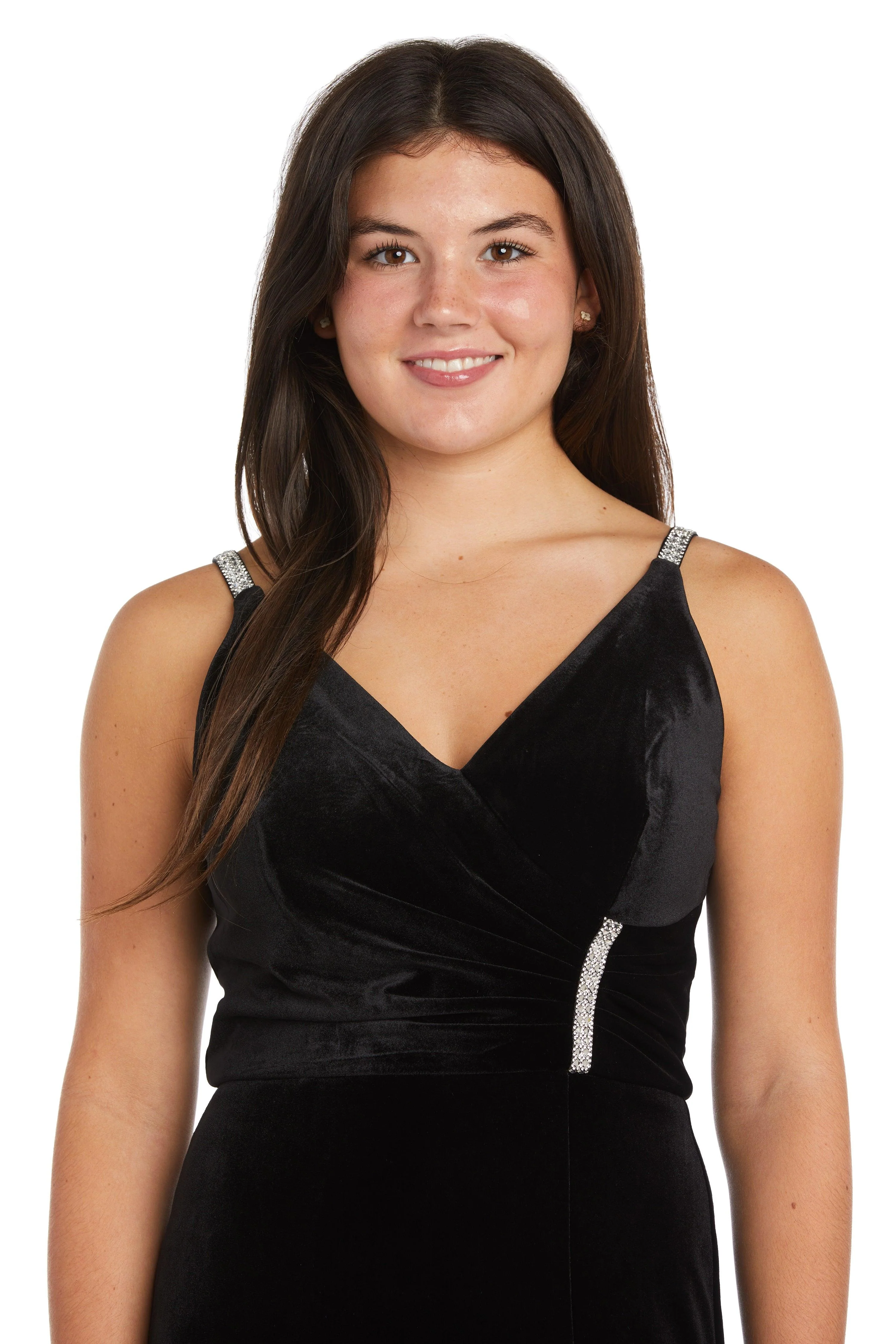 Nightway Long Formal Velvet Petite Dress 22093P