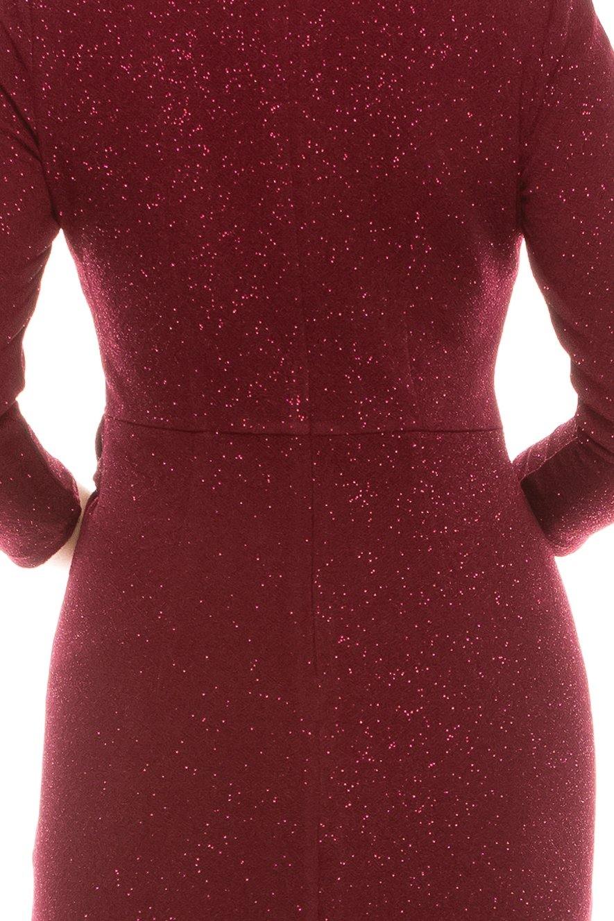 London Times Merlot Delight Metallic Bubble Crepe Sheath Dress