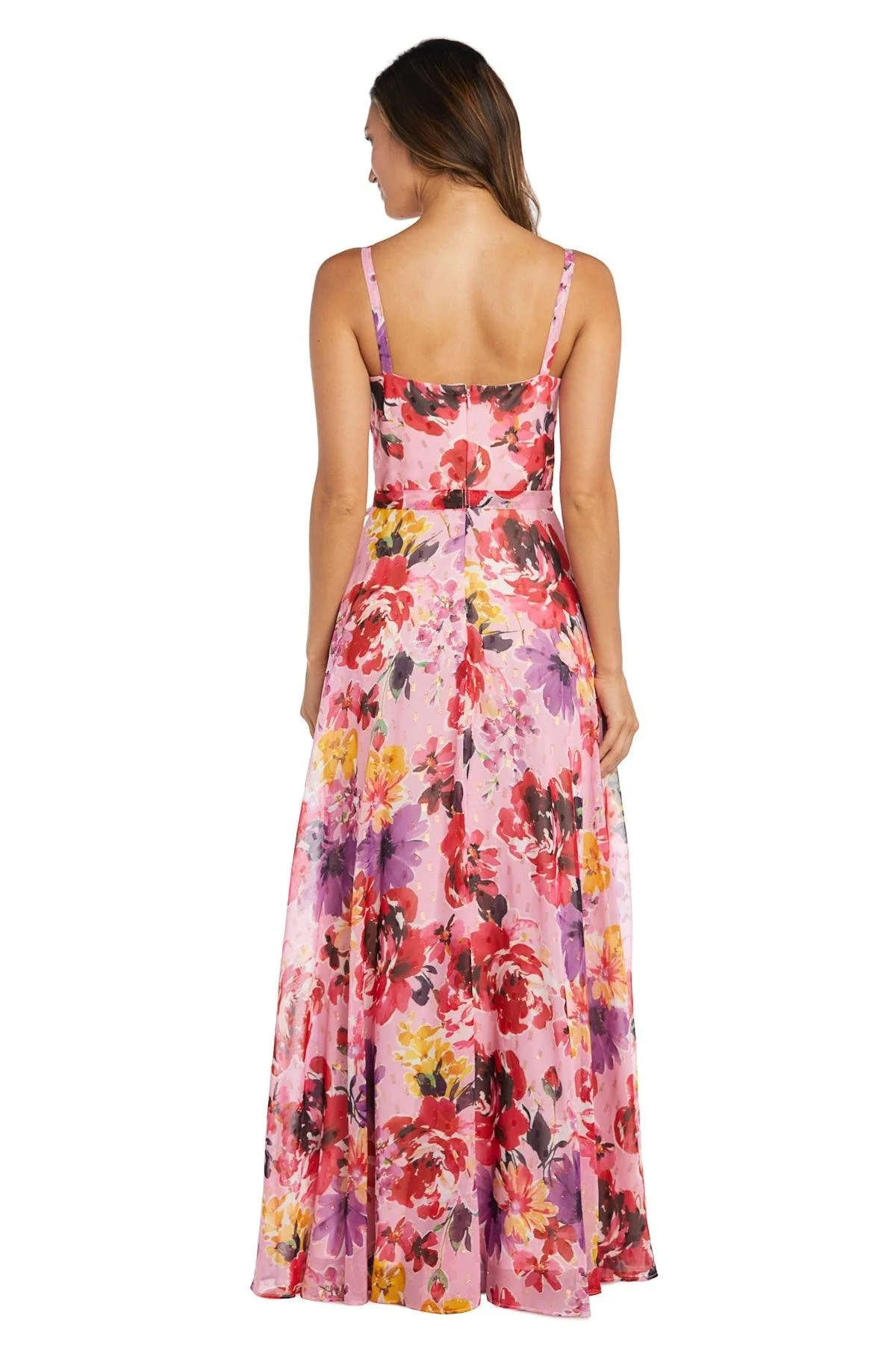 Nightway Long Formal Floral Print Dress 22164