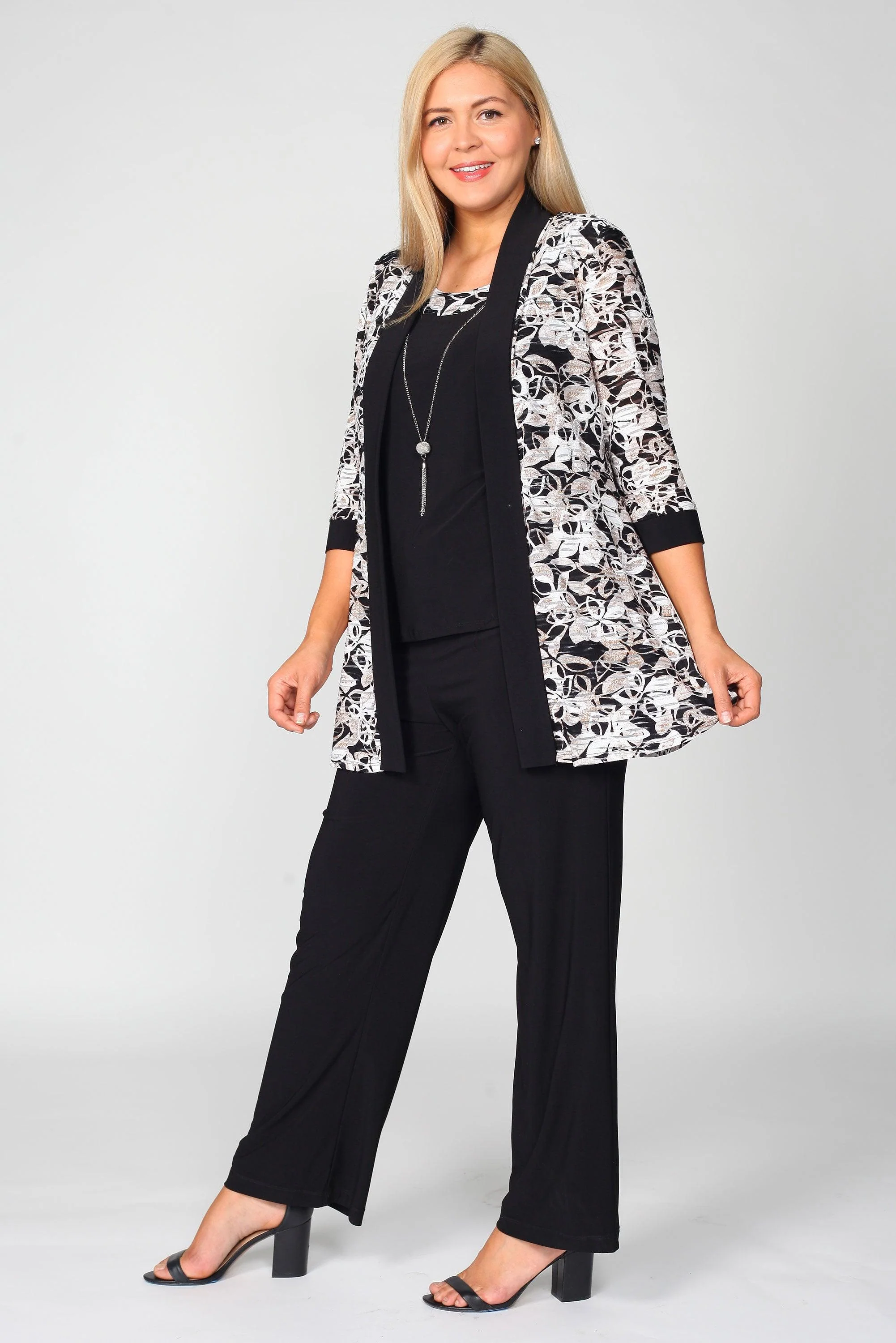 R&M Richards 5552 Long Floral Pant Set