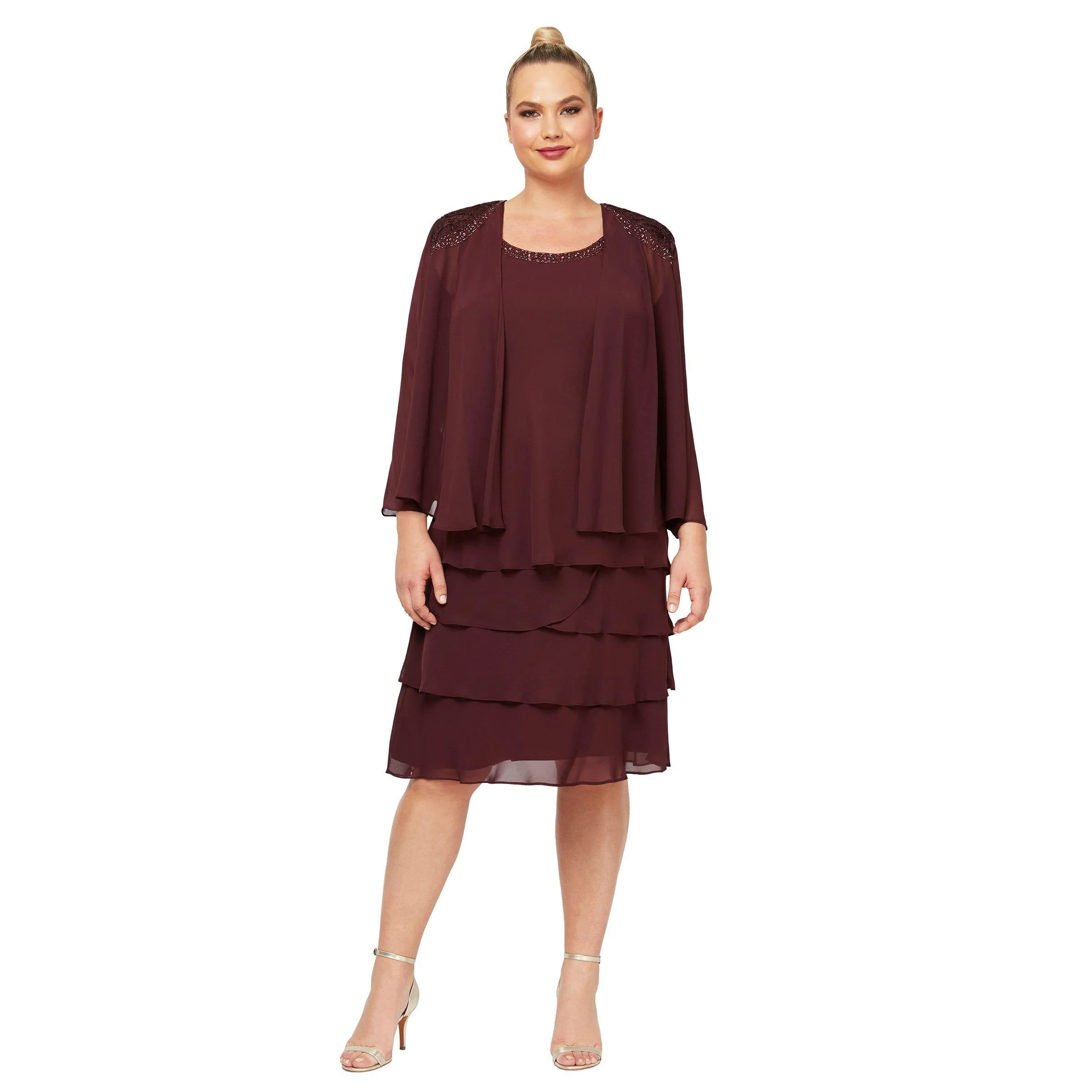 SL Fashions 622372 Short Mother of the Bride Dress