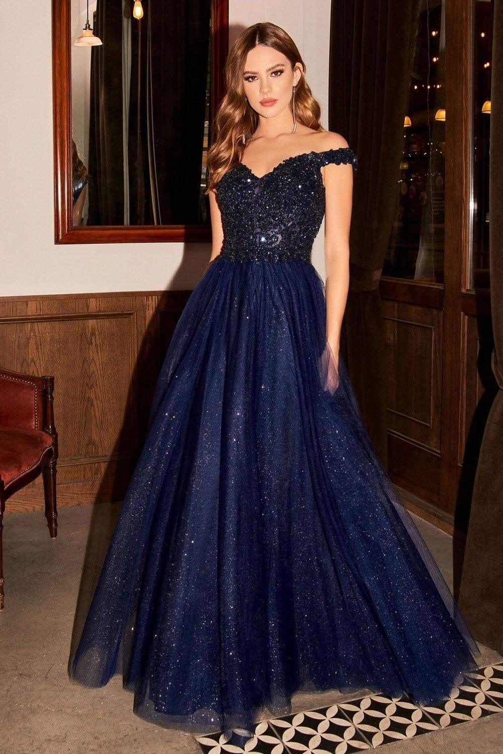 Cinderella Divine CD0177 Off Shoulder Long Prom Dress Sale