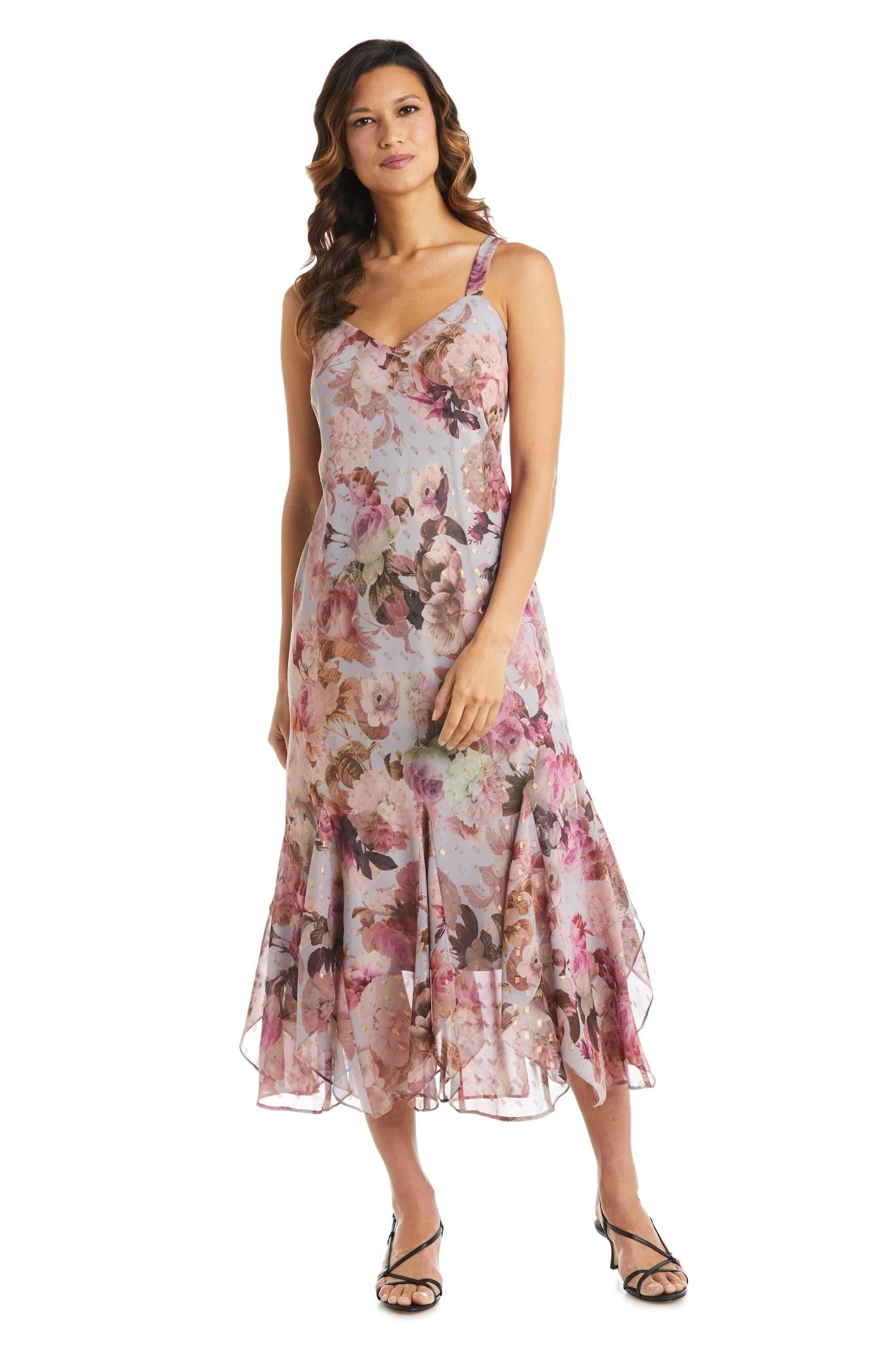 R&M Richards 7925 Long Floral Chiffon Dress Sale