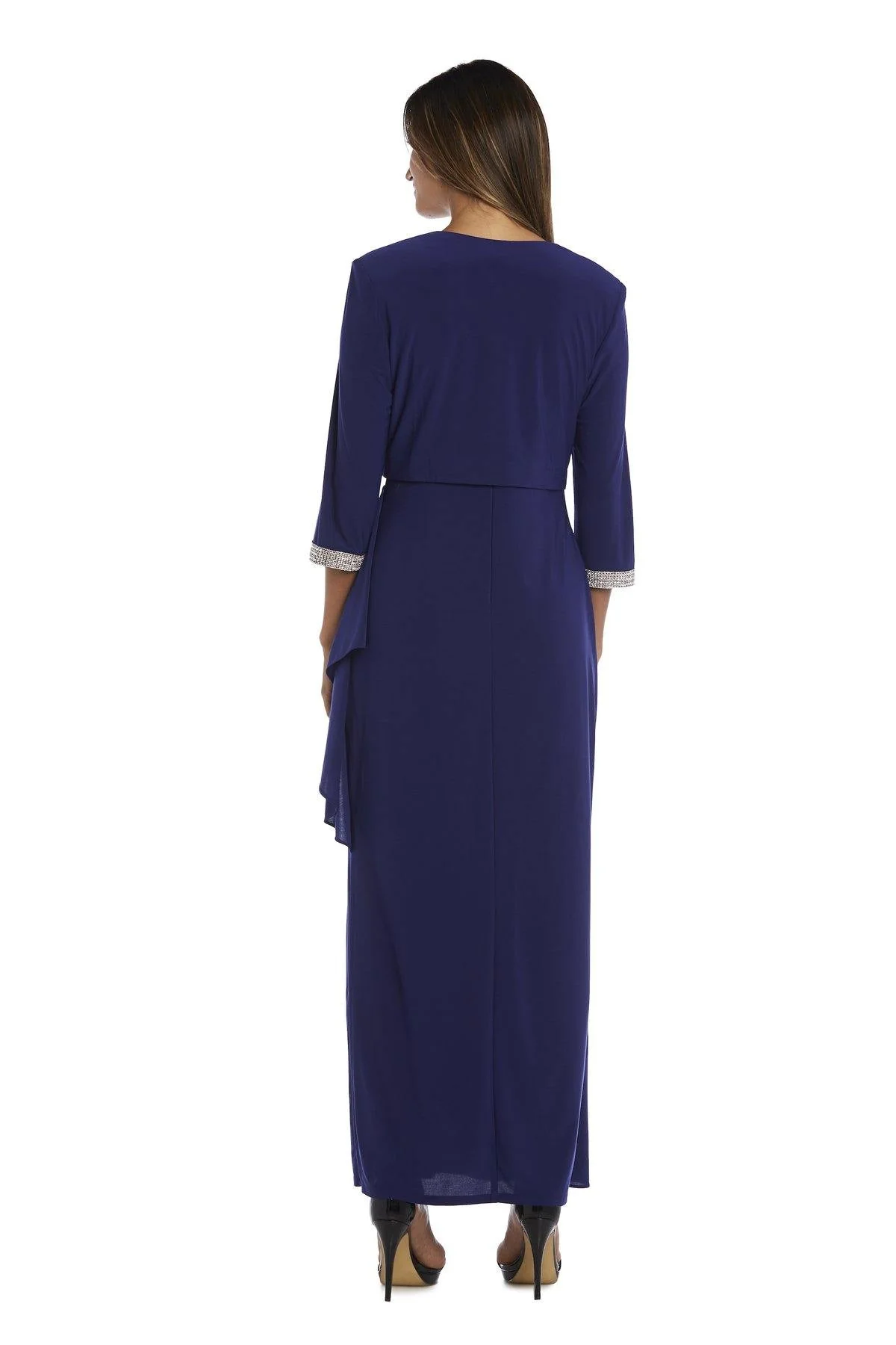 R&M Richards 3808 Evening Gown And Cropped Jacket Set