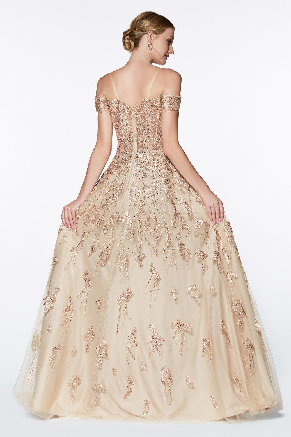 Cinderella Divine KV1034 Prom Long Dress Off Shoulder Evening Gown