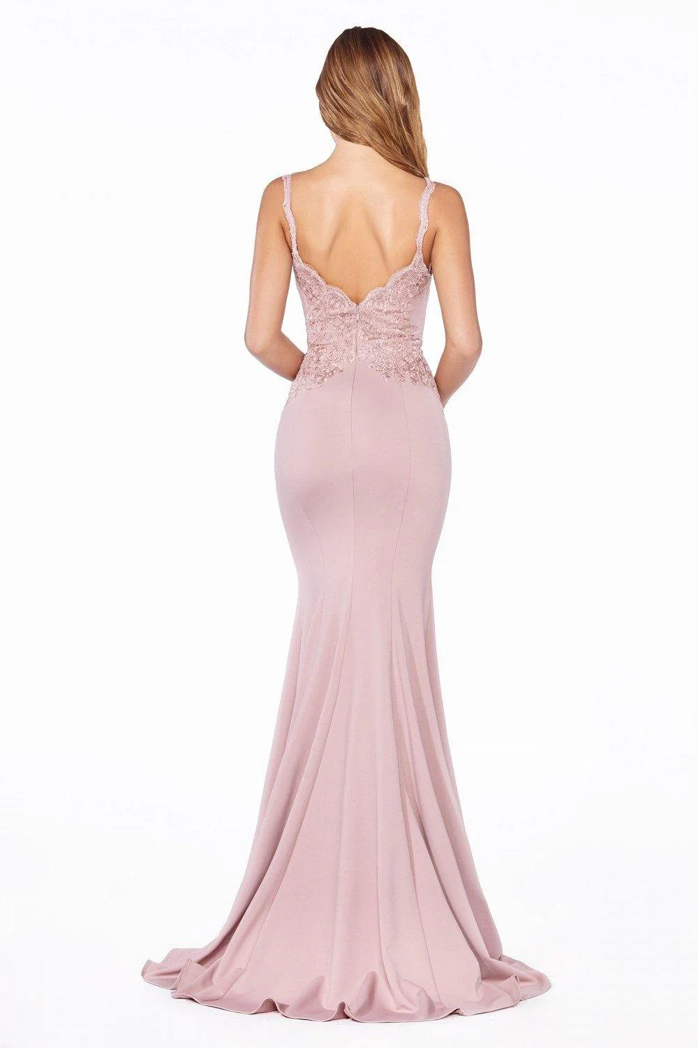 Cinderella Divine CF319 Long Fitted Formal Dress Sexy Prom Gown
